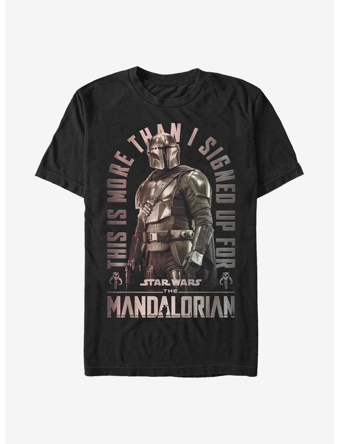 Star Wars The Mandalorian Signed Up T-Shirt, BLACK, hi-res