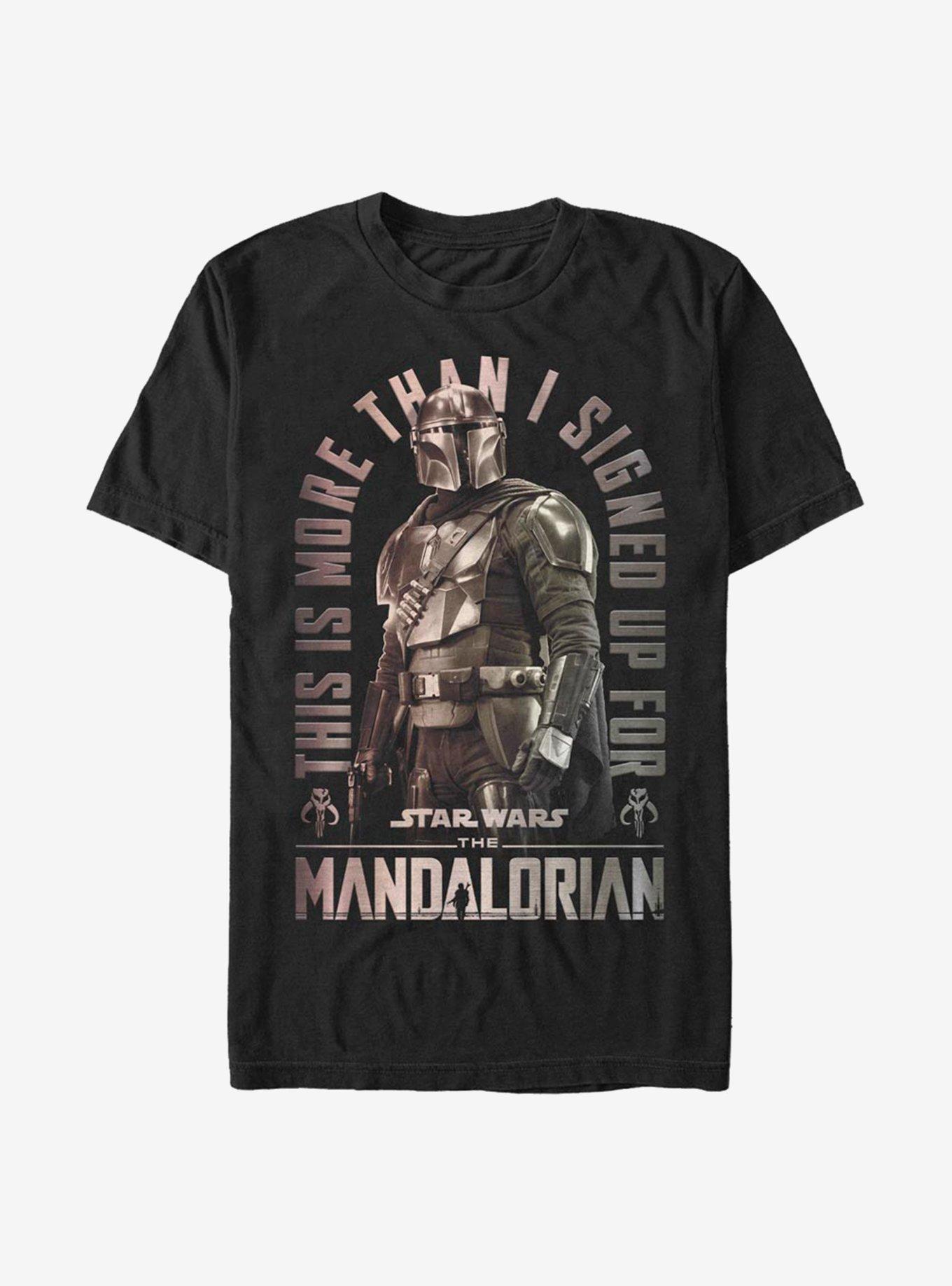 Star Wars The Mandalorian Signed Up T-Shirt, BLACK, hi-res