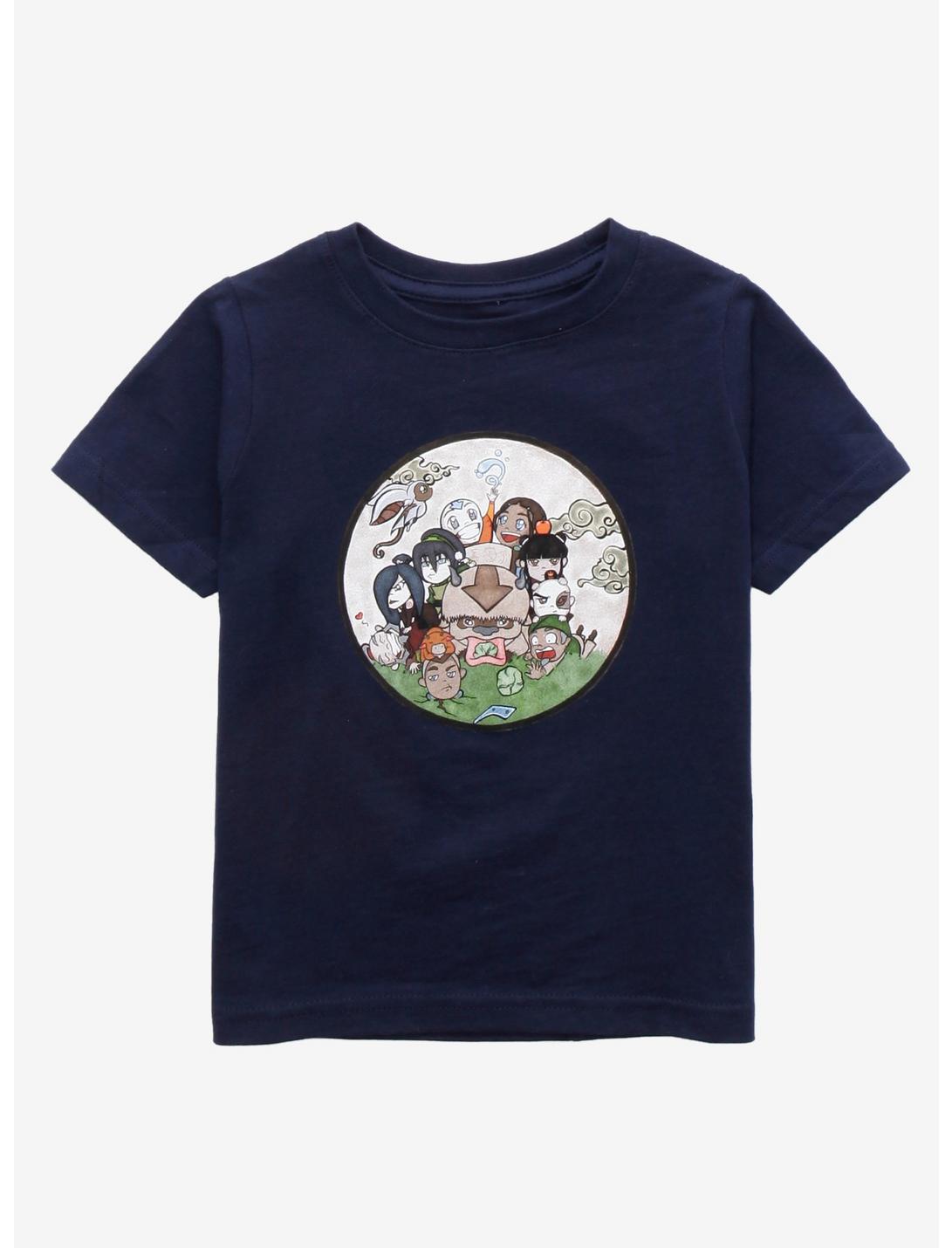 Avatar: The Last Airbender Chibi Characters Group Toddler T-Shirt - BoxLunch Exclusive, DARK BLUE, hi-res