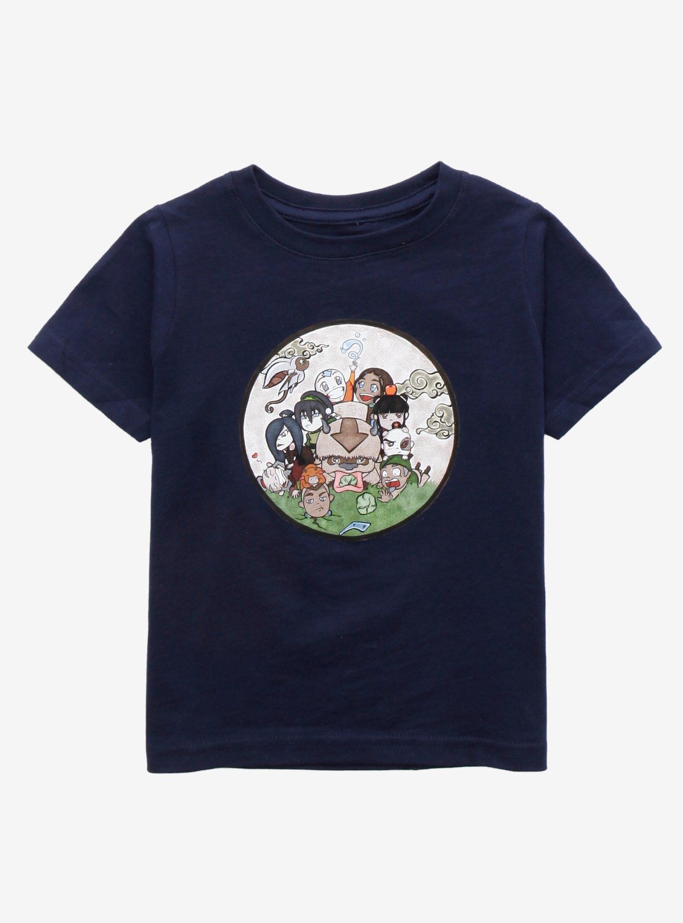 Avatar: The Last Airbender Chibi Characters Group Toddler T-Shirt - BoxLunch Exclusive, DARK BLUE, hi-res