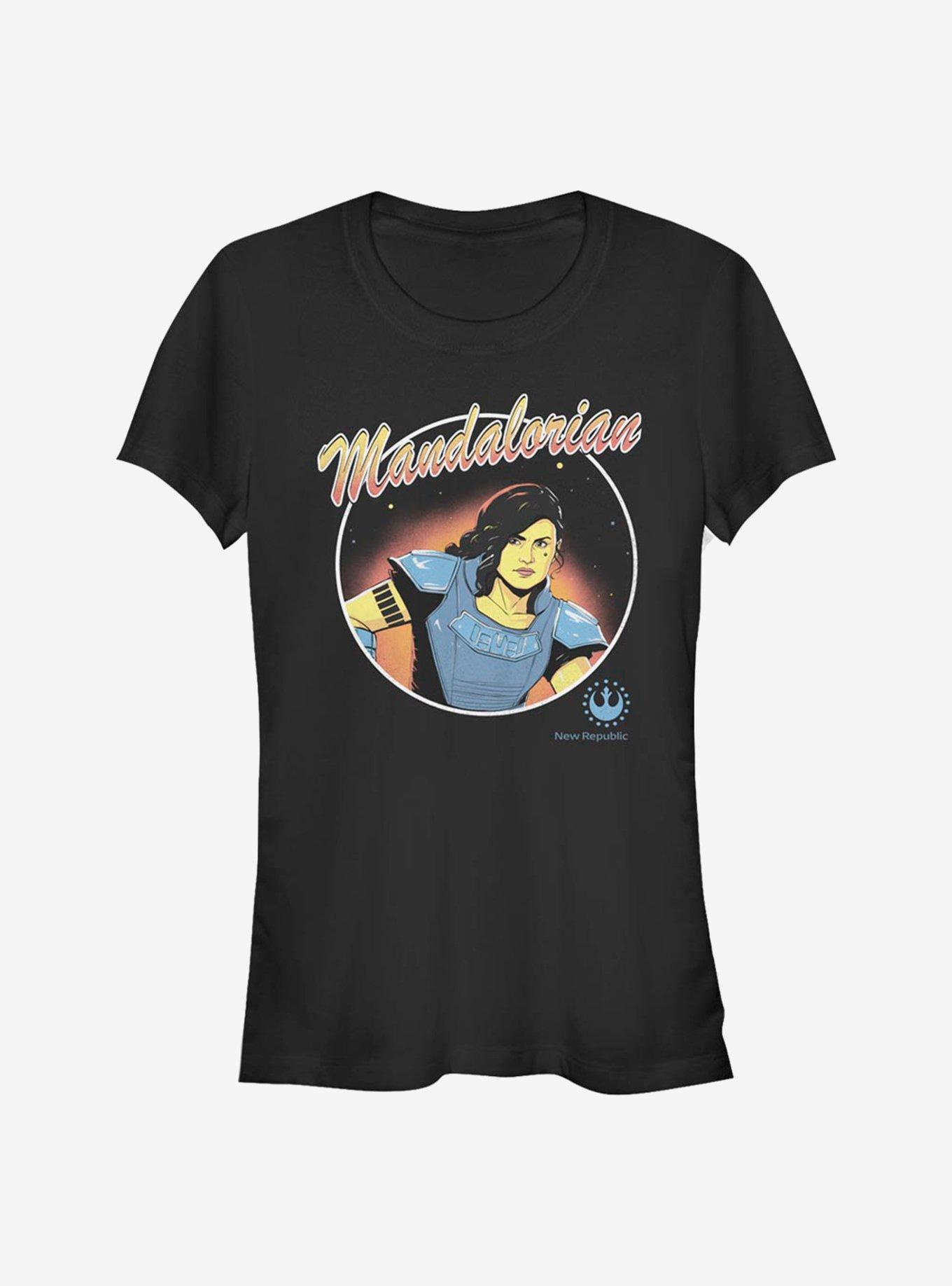 Star Wars The Mandalorian Cara Dune Circle Girls T-Shirt, BLACK, hi-res