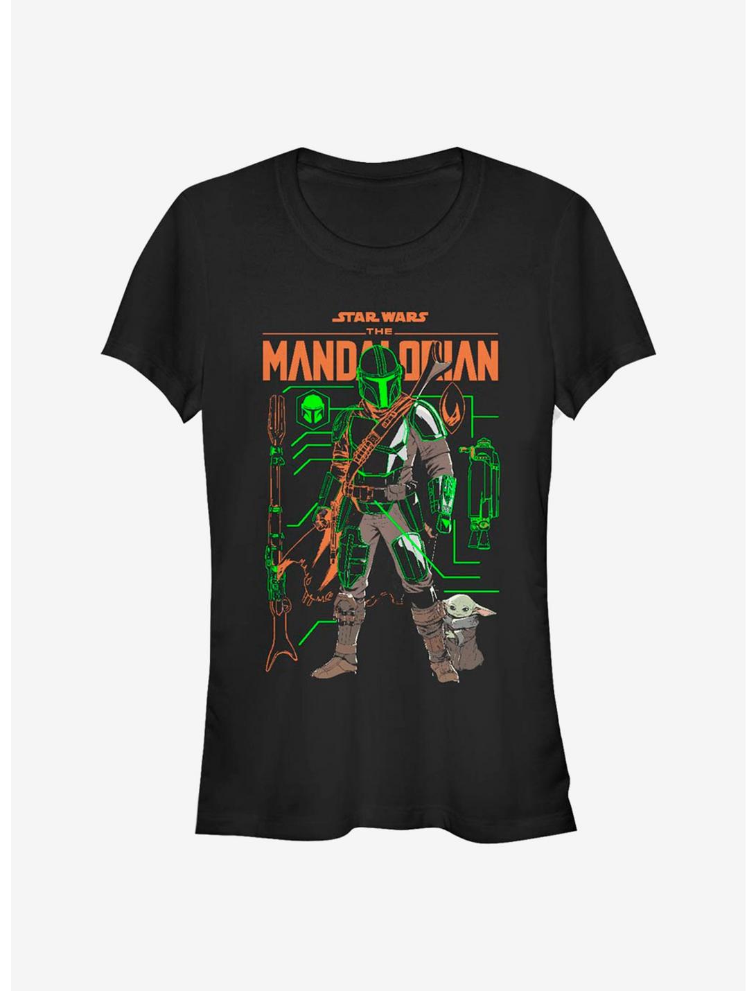 Star Wars The Mandalorian Schemed Up Girls T-Shirt, BLACK, hi-res