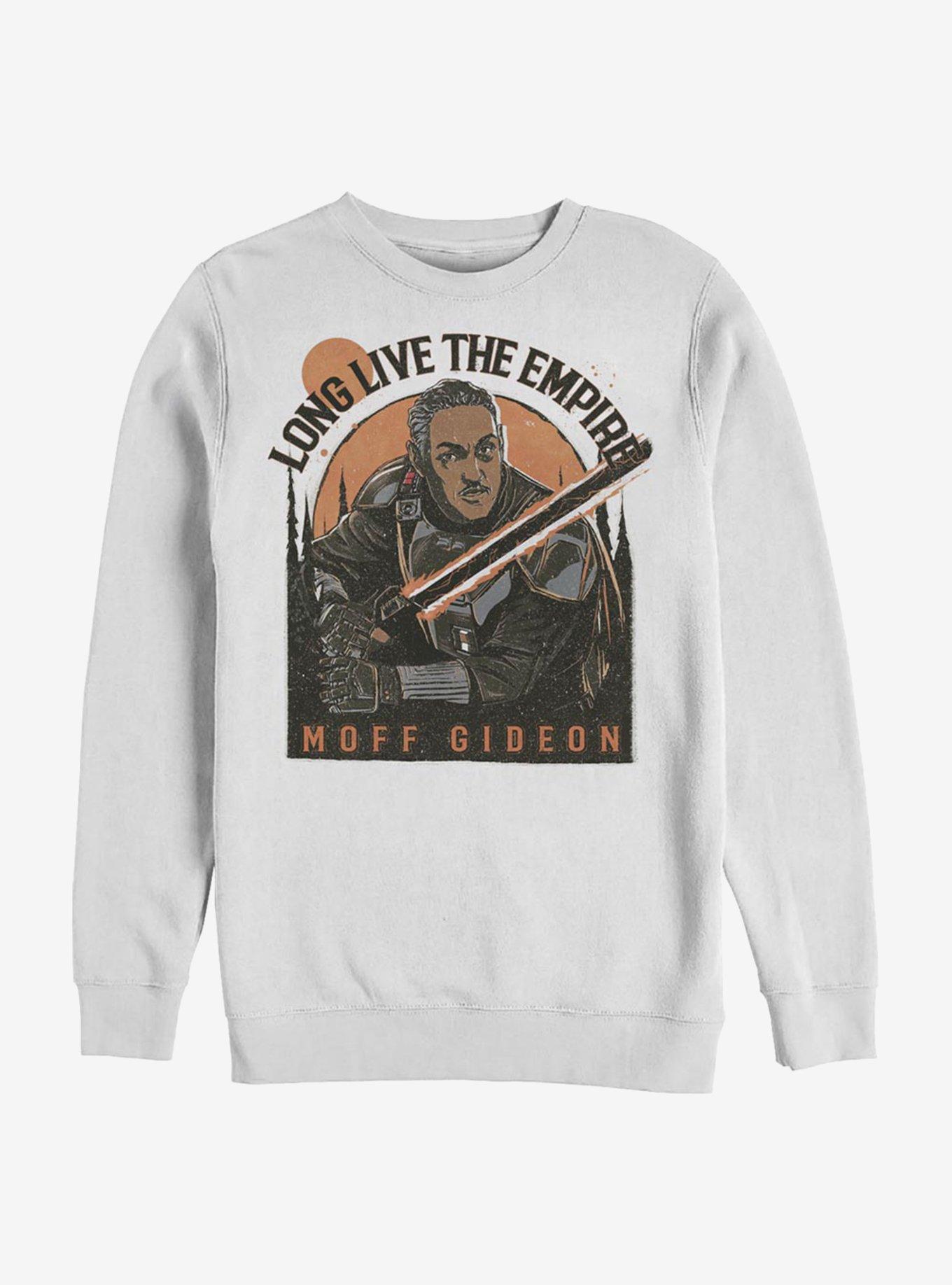 Star Wars The Mandalorian Long Live The Empire Gideon Crew Sweatshirt, WHITE, hi-res