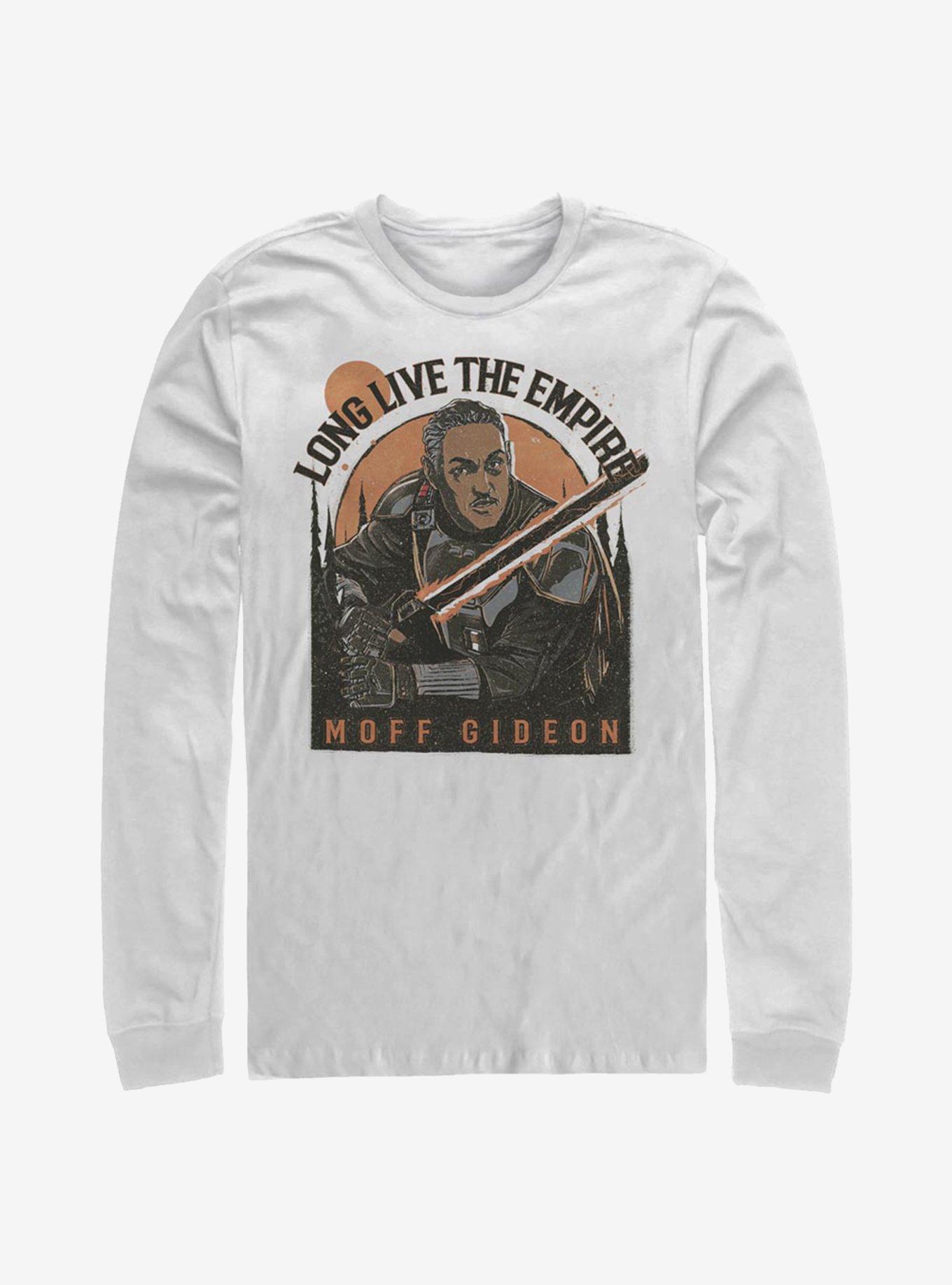 Star Wars The Mandalorian Long Live The Empire Gideon Long-Sleeve T-Shirt, WHITE, hi-res