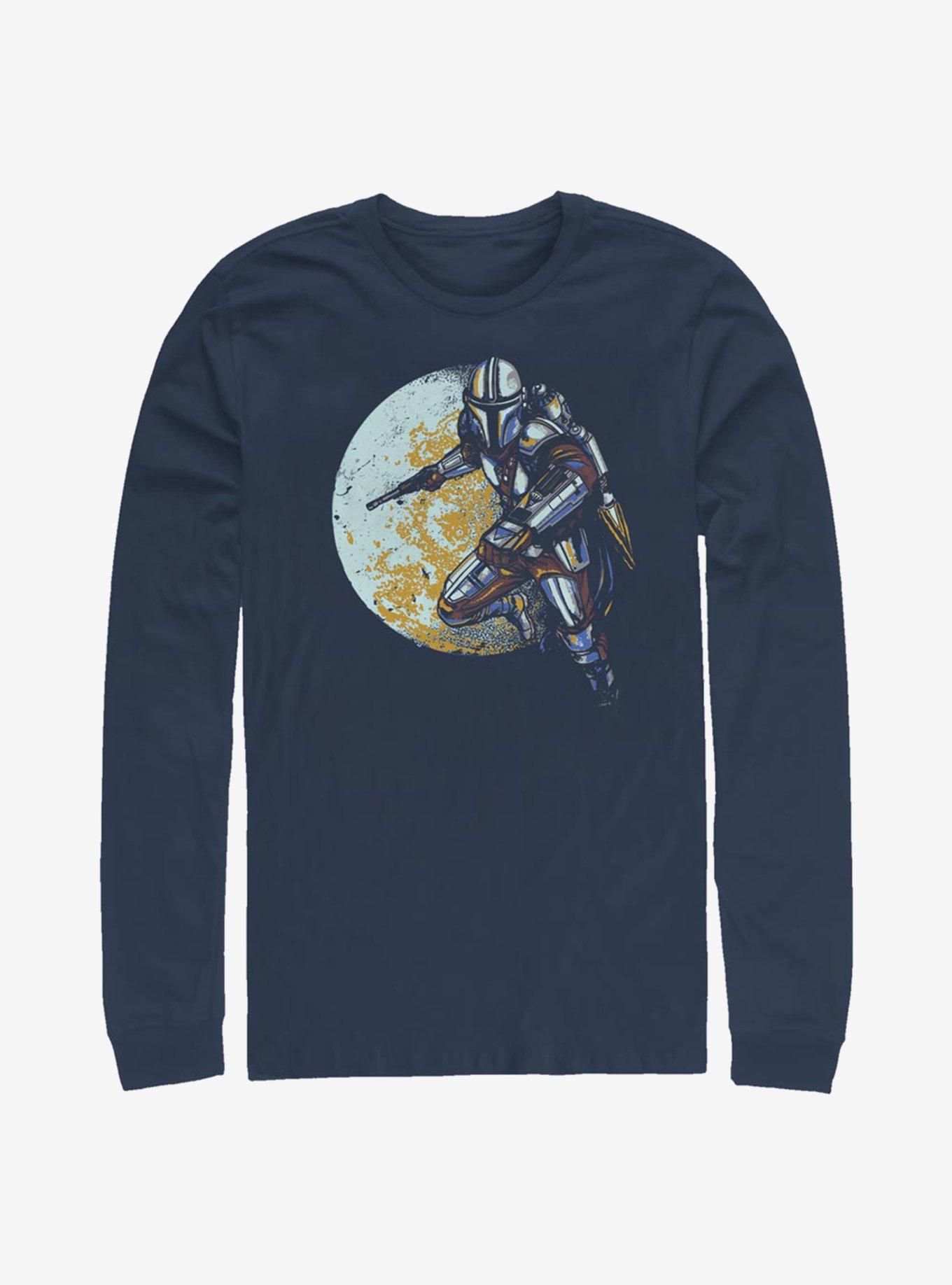 Star Wars The Mandalorian Moondo Lorian Long-Sleeve T-Shirt, NAVY, hi-res