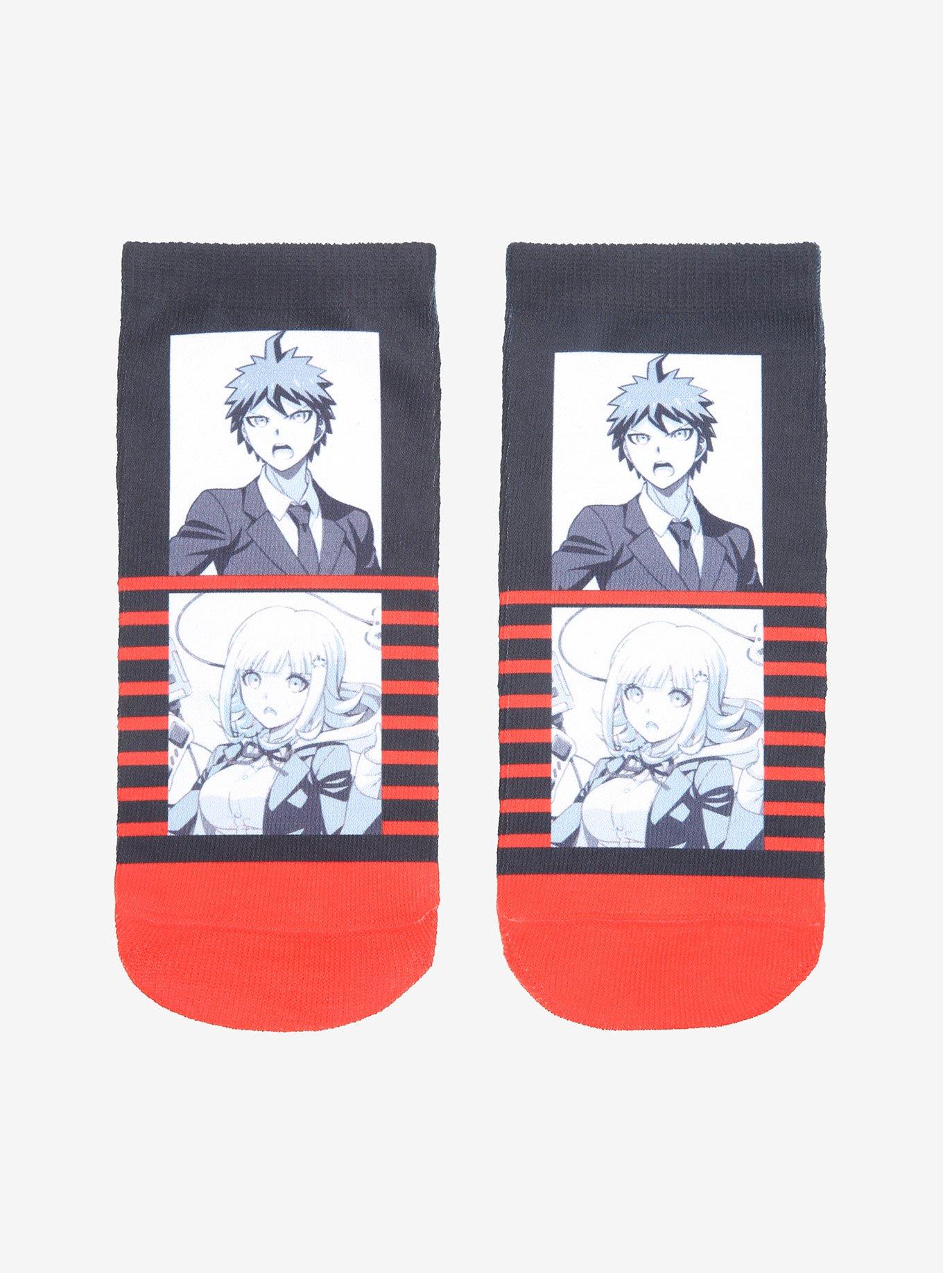 Danganronpa Hinata & Chiaki Panel No-Show Socks, , hi-res