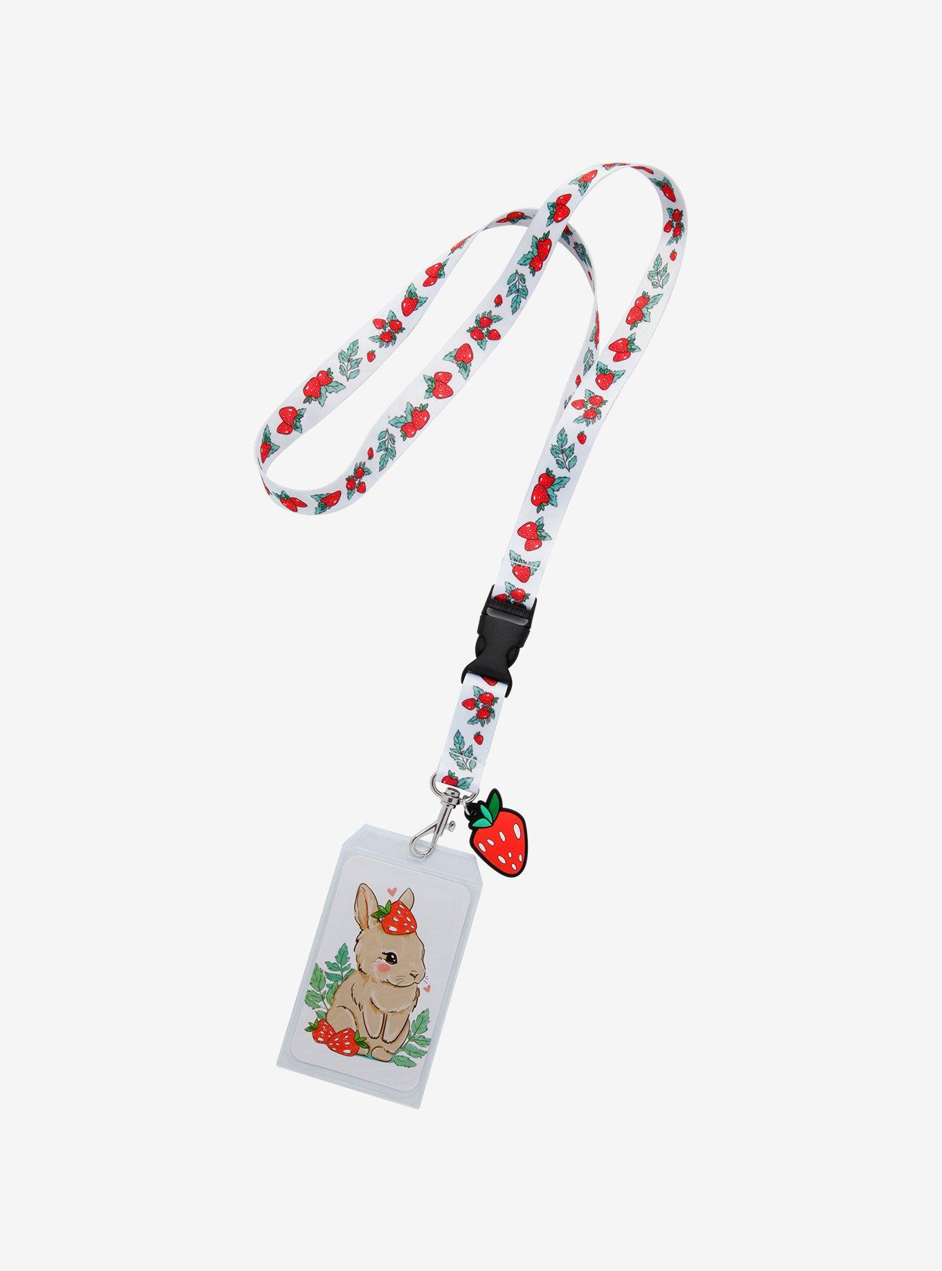 Strawberry Bunny Lanyard