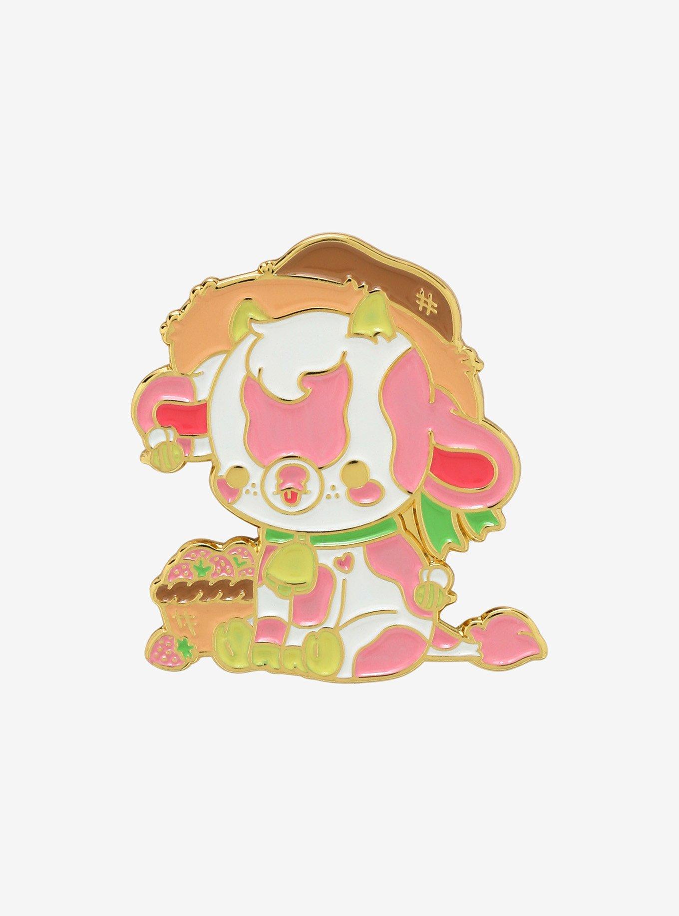Strawberry Cow Enamel Pin By Bright Bat Design, , hi-res
