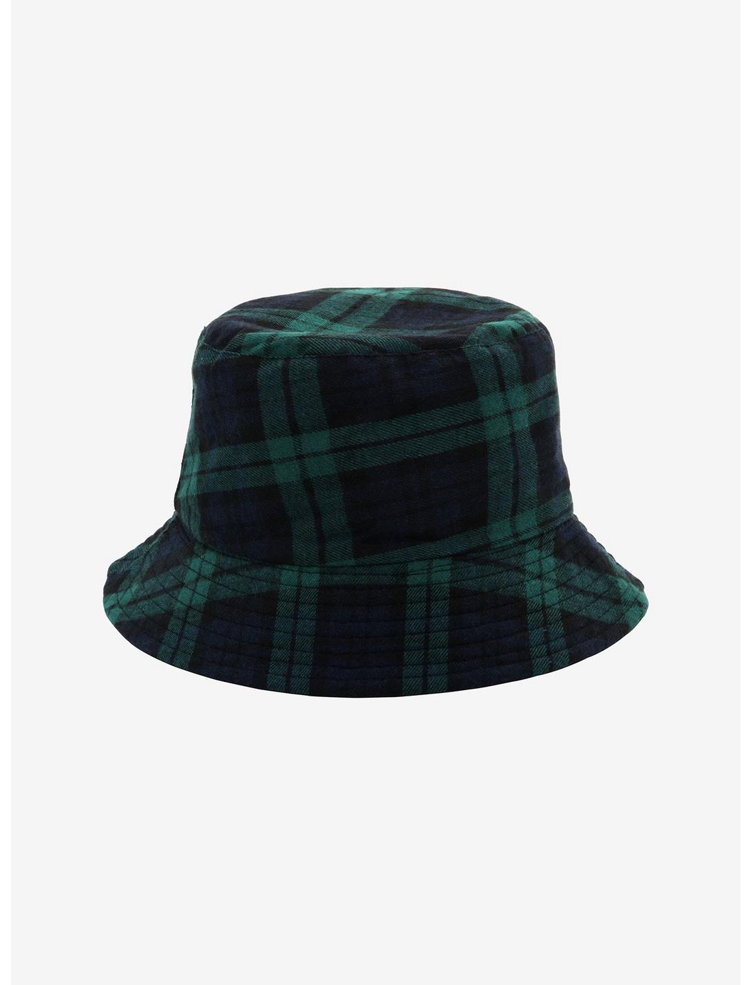 Green Plaid Reversible Bucket Hat, , hi-res