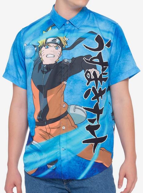 naruto dress shirt Naruto Shippuden Akatsuki Clouds Woven Button-Up