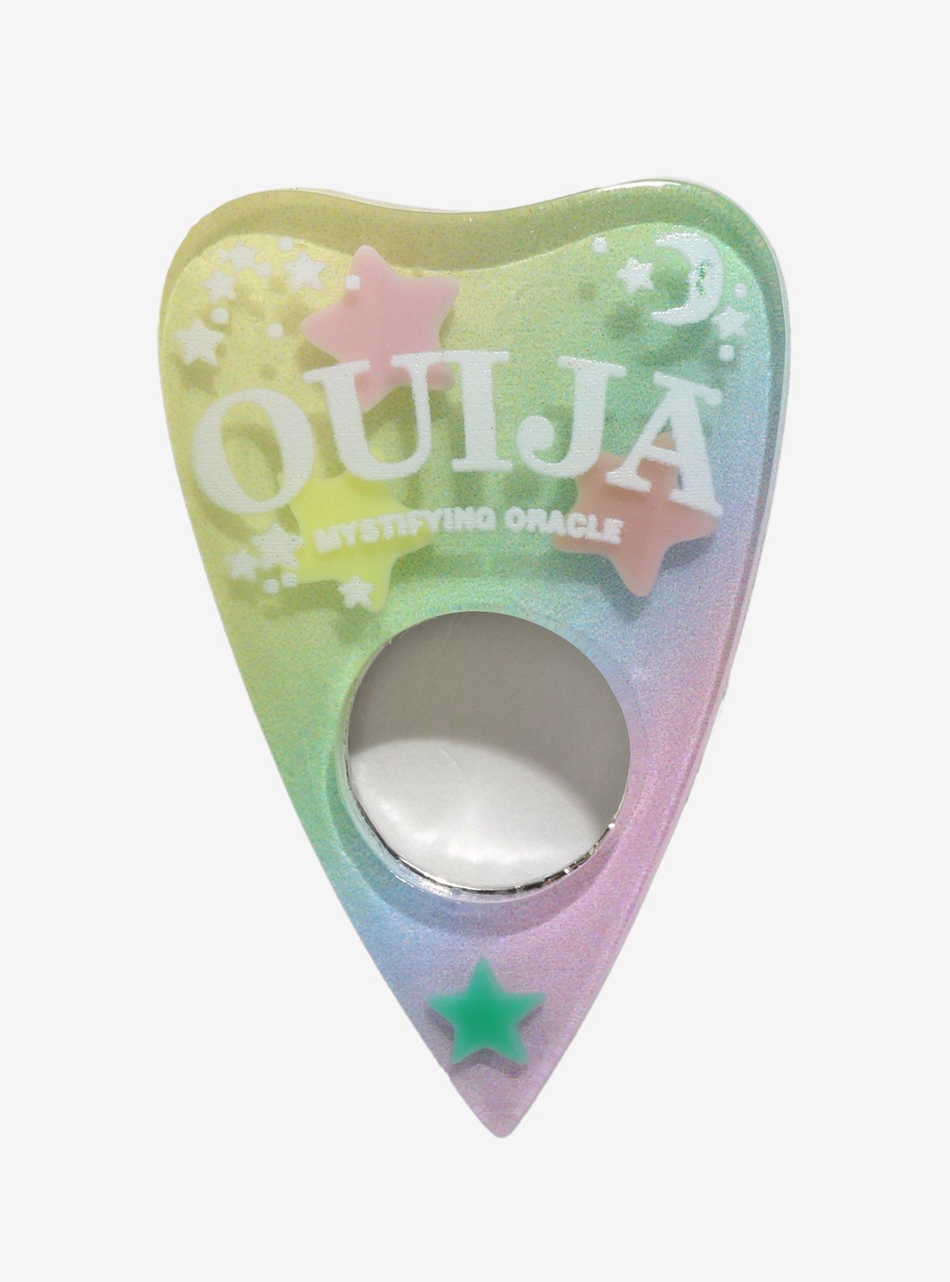 Ouija Pastel Rainbow Star Planchette Enamel Pin, , hi-res