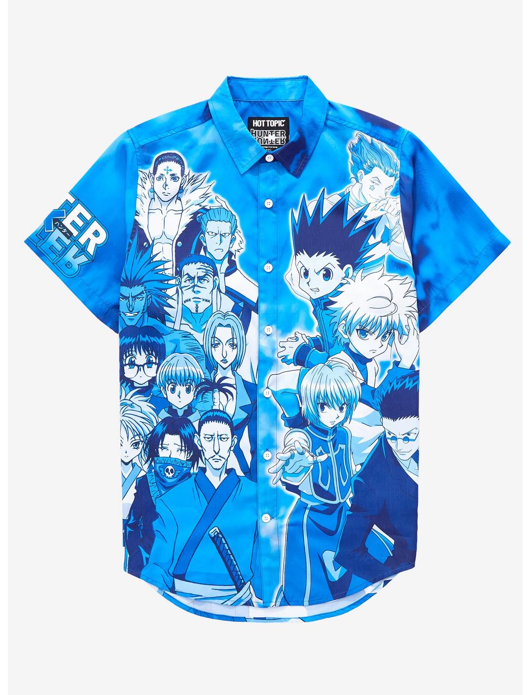 Hunter X Hunter Group Woven Button-Up, WHITE, hi-res