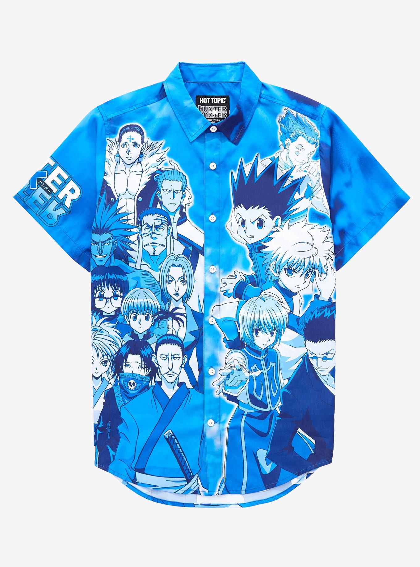 Hunter X Hunter Group Woven Button-Up, WHITE, hi-res