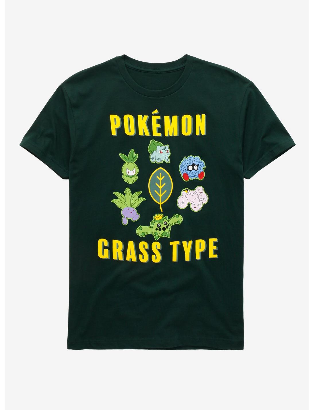 Pokemon Grass Type T-Shirt, GREEN, hi-res