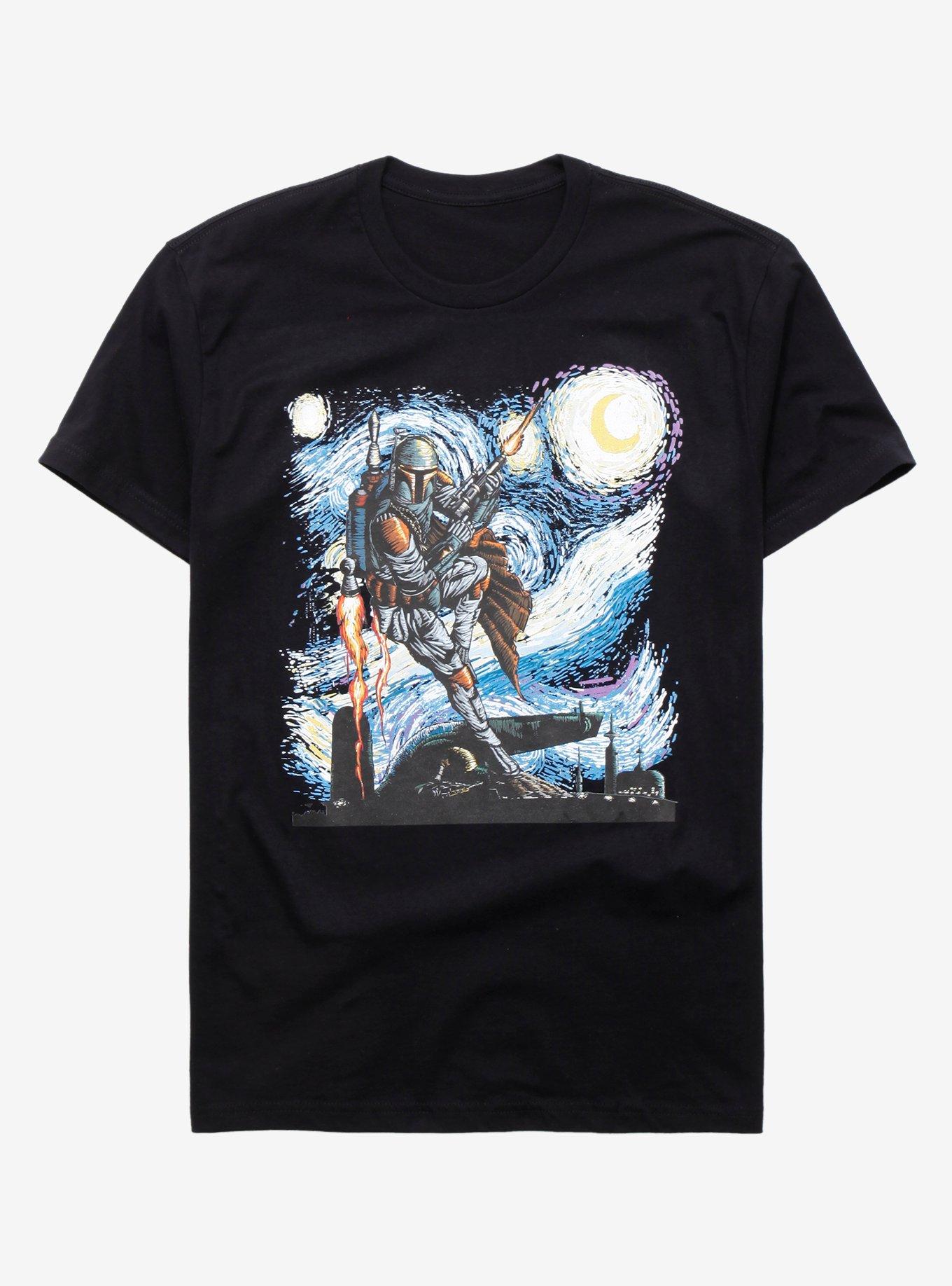 Star Wars Starry Night Boba Fett T-Shirt, BLACK, hi-res