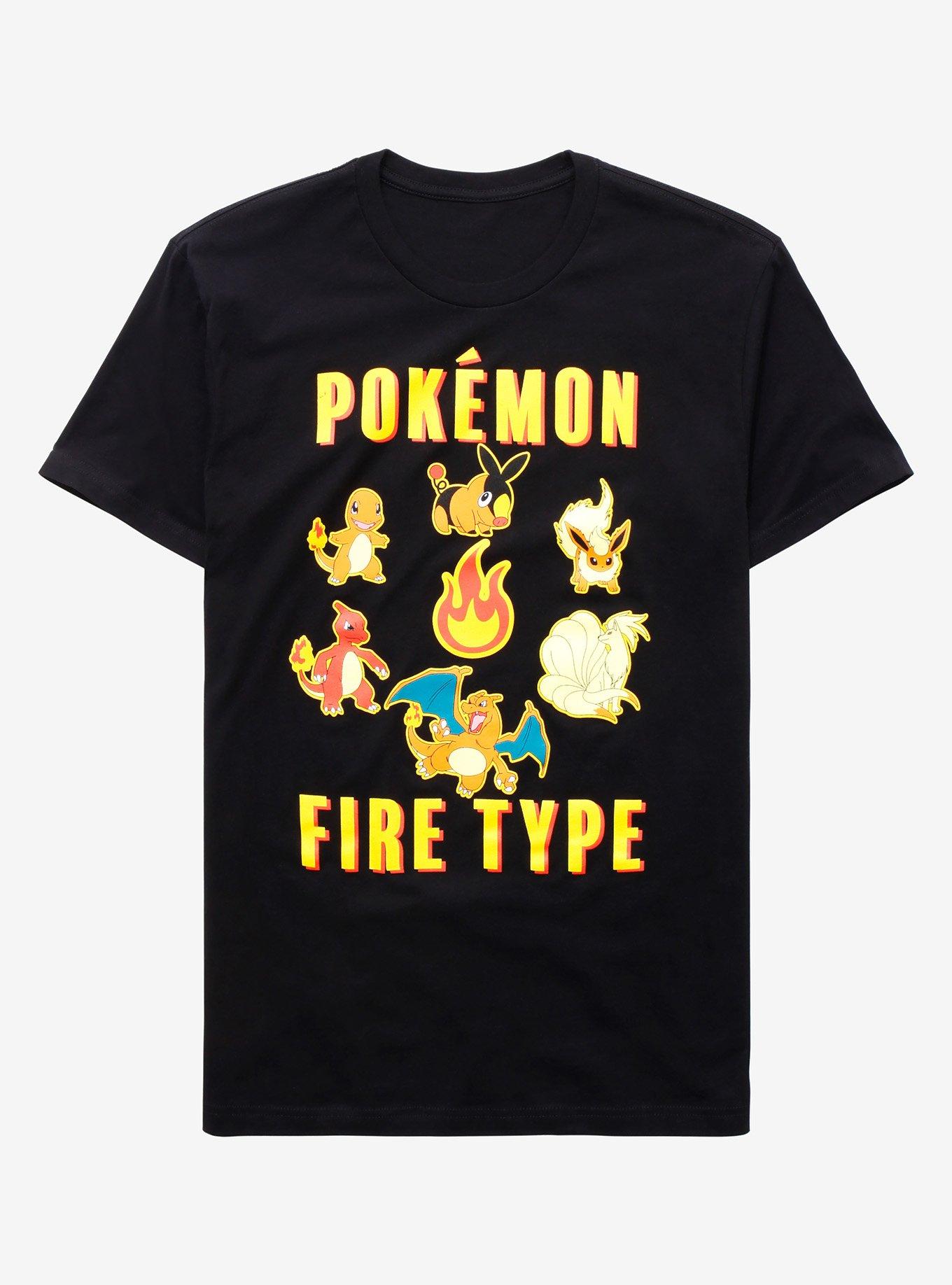 Pokemon Fire Type T-Shirt Hot Topic - Technical View