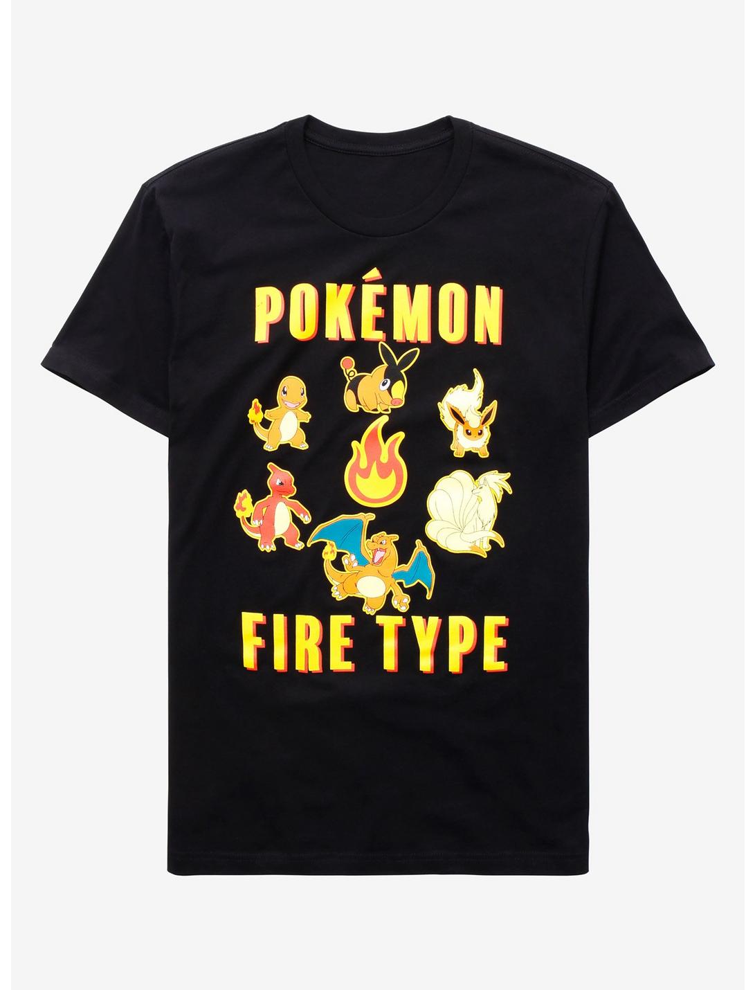 Pokemon Fire Type T-Shirt, BLACK, hi-res