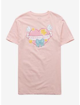 Kawaii As Heck Boyfriend Fit Girls T-Shirt By Bright Bat Design, , hi-res