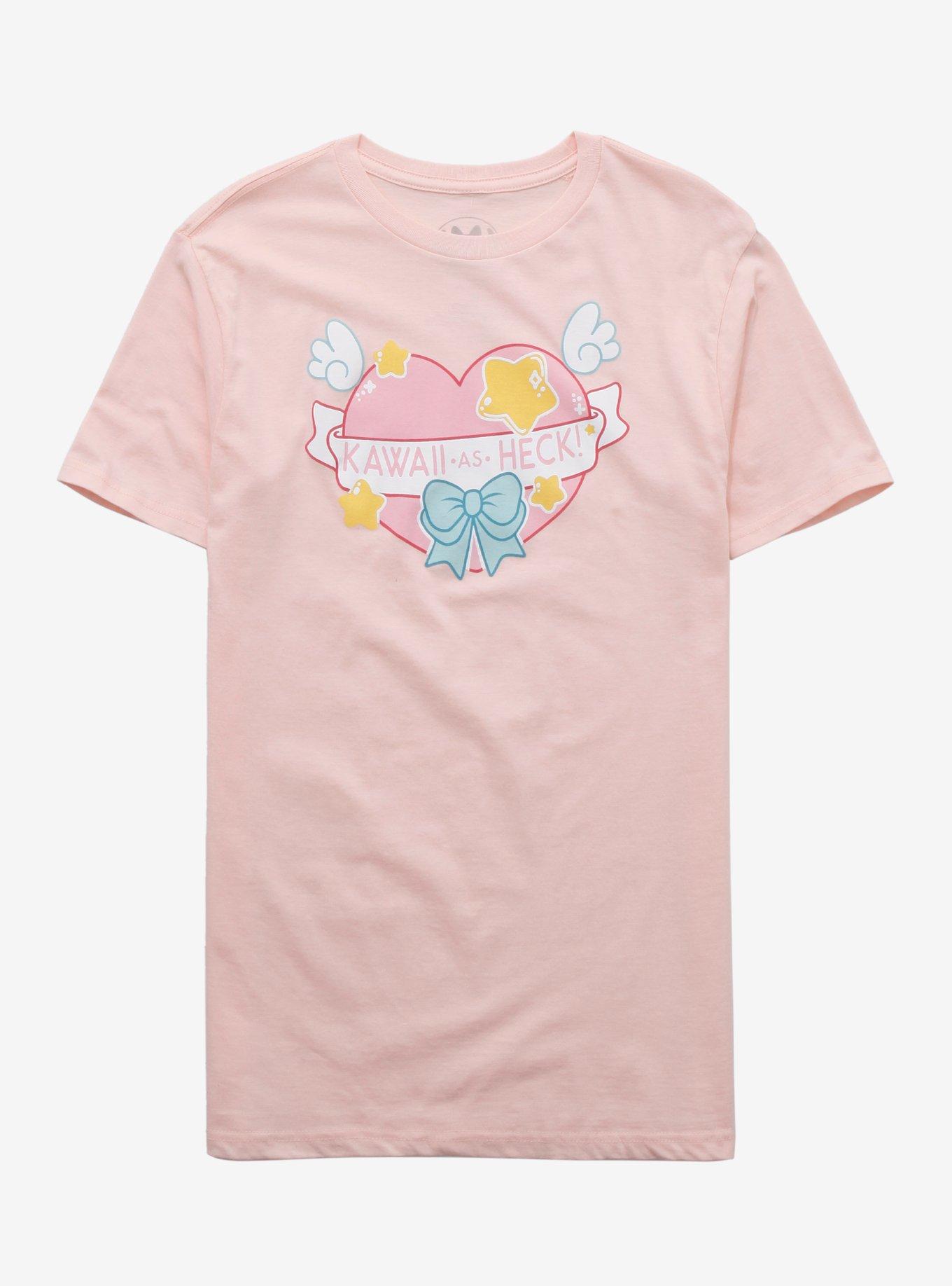 Kawaii As Heck Boyfriend Fit Girls T-Shirt By Bright Bat Design, MULTI, hi-res