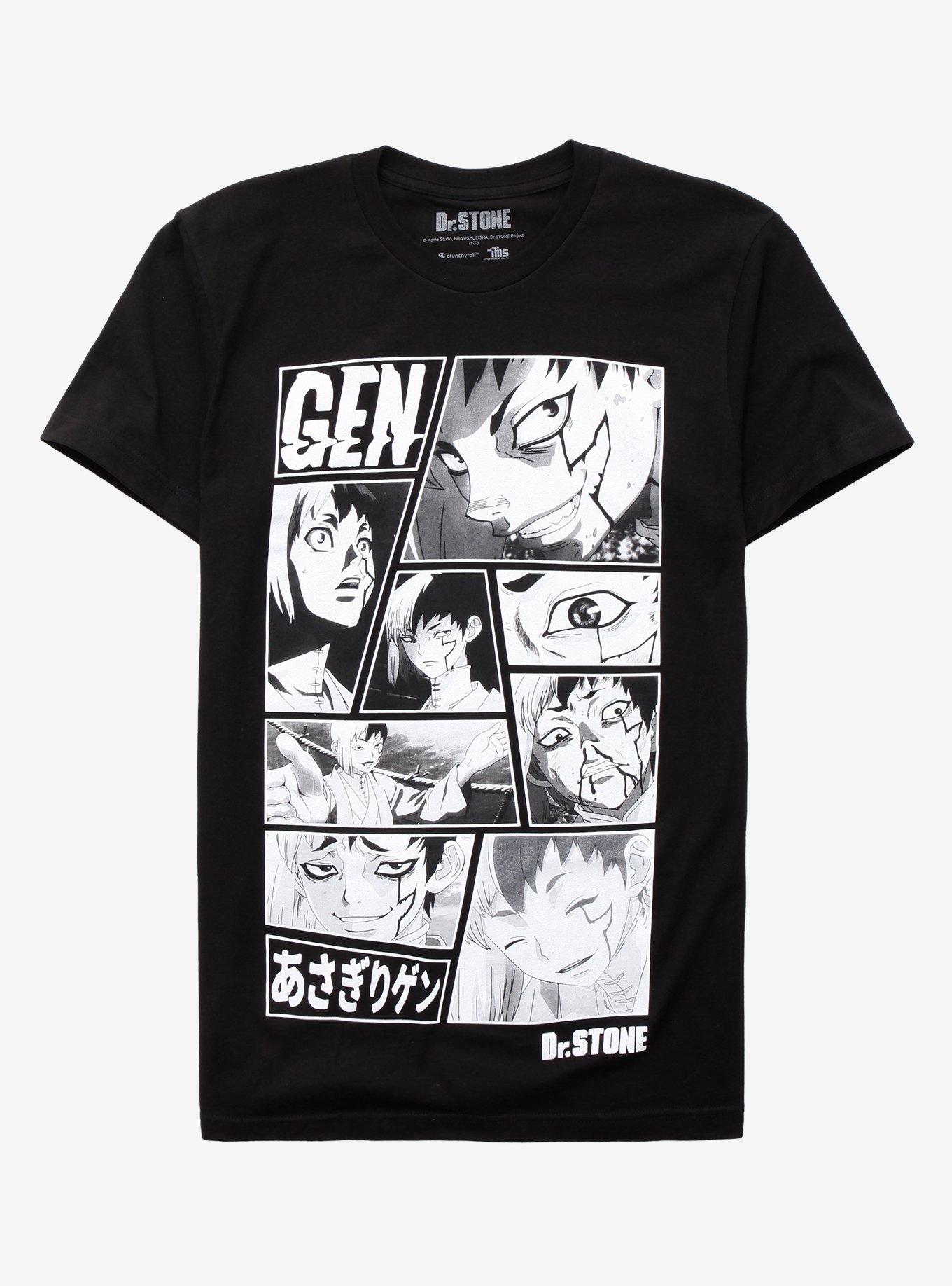 Dr. STONE Gen Comic Panel Girls T-Shirt, WHITE, hi-res