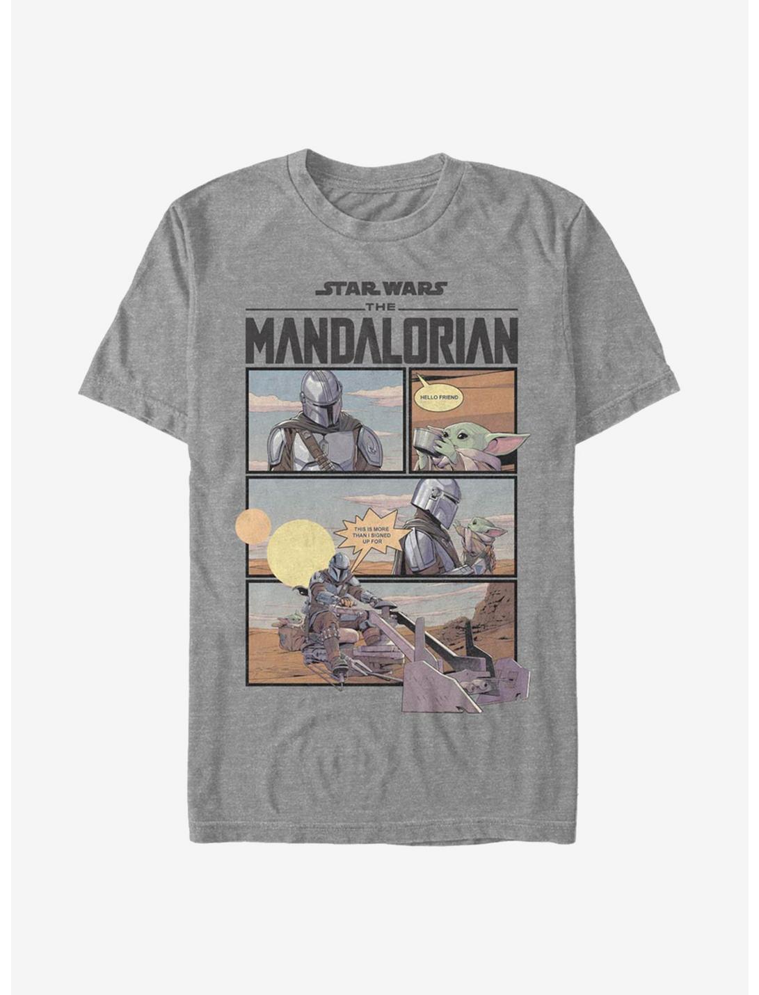 Star Wars The Mandalorian Mando Comic T-Shirt, DRKGRY HTR, hi-res
