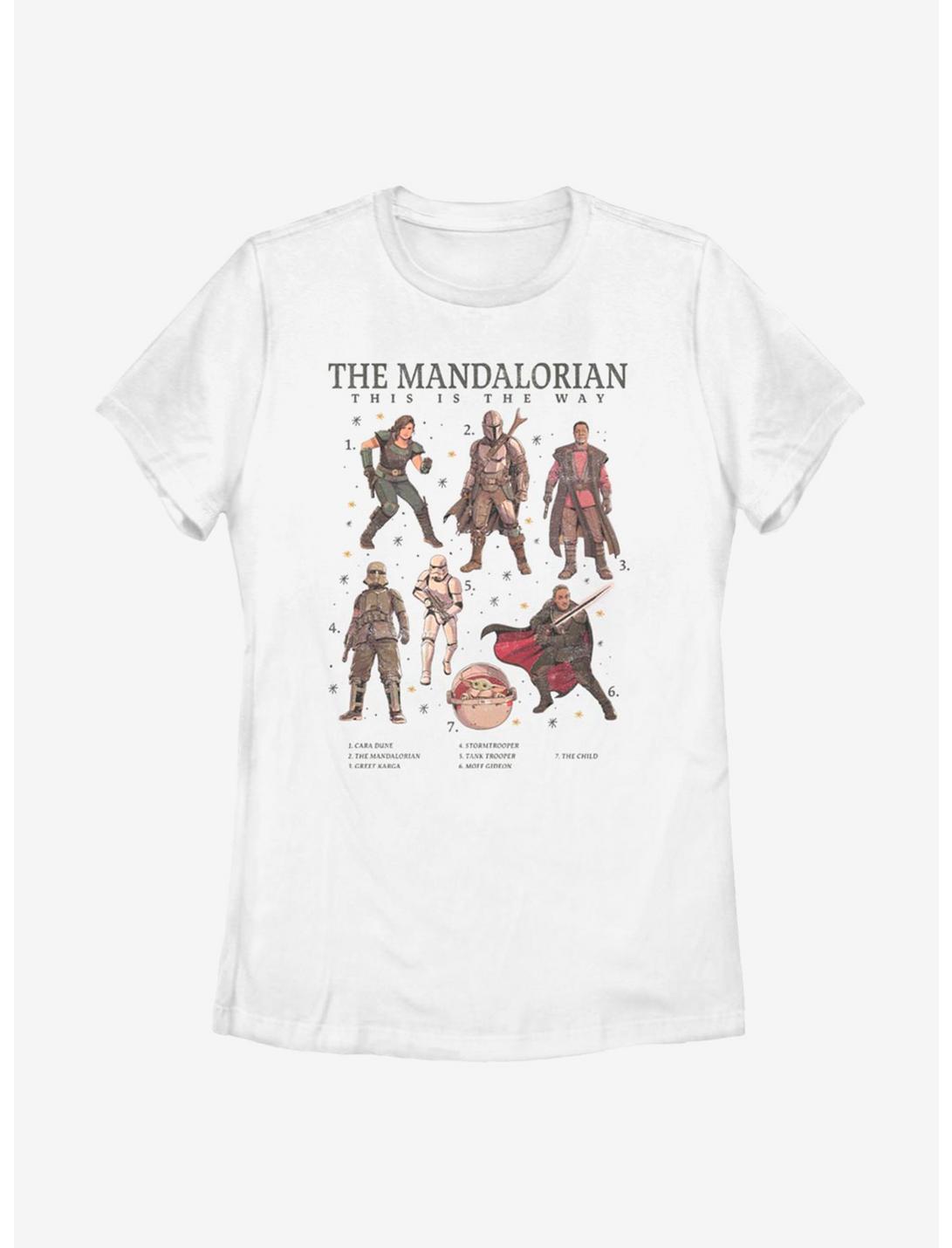 Star Wars The Mandalorian Mando Textbook Womens T-Shirt, WHITE, hi-res