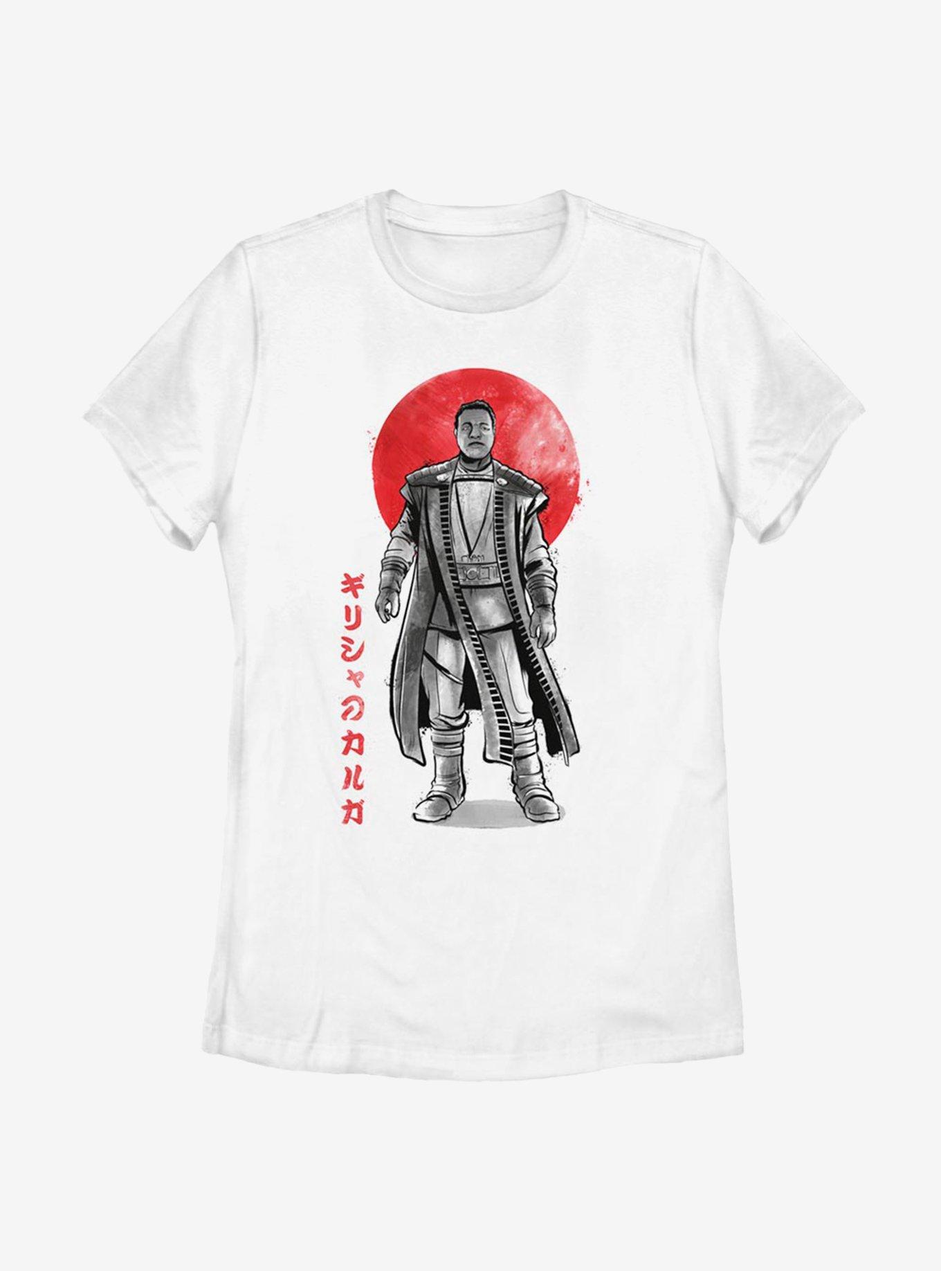 Star Wars The Mandalorian Sumi-E Ink Greef Womens T-Shirt, WHITE, hi-res