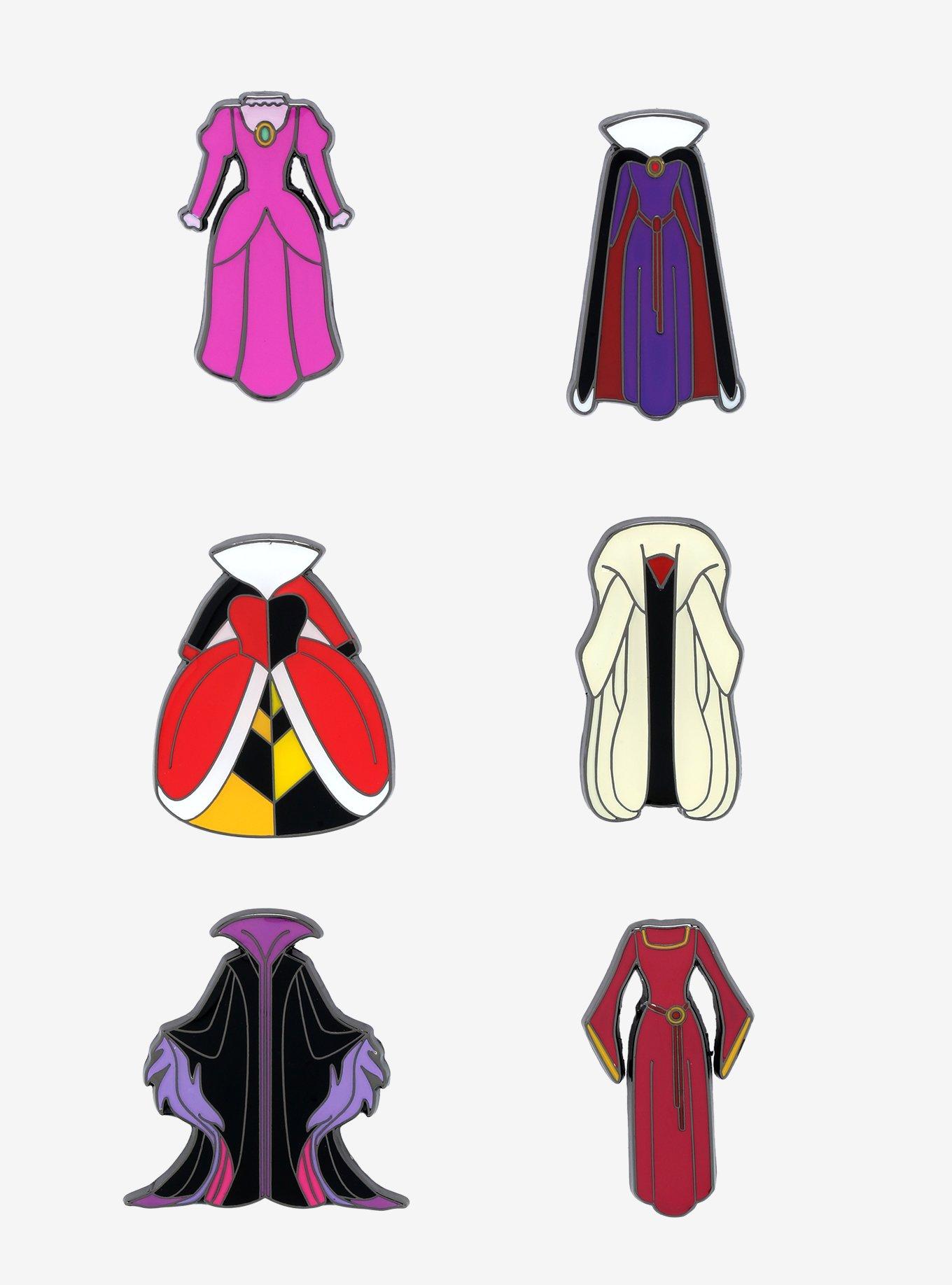 Loungefly Disney Villains Dress Blind Box Enamel Pin, , hi-res