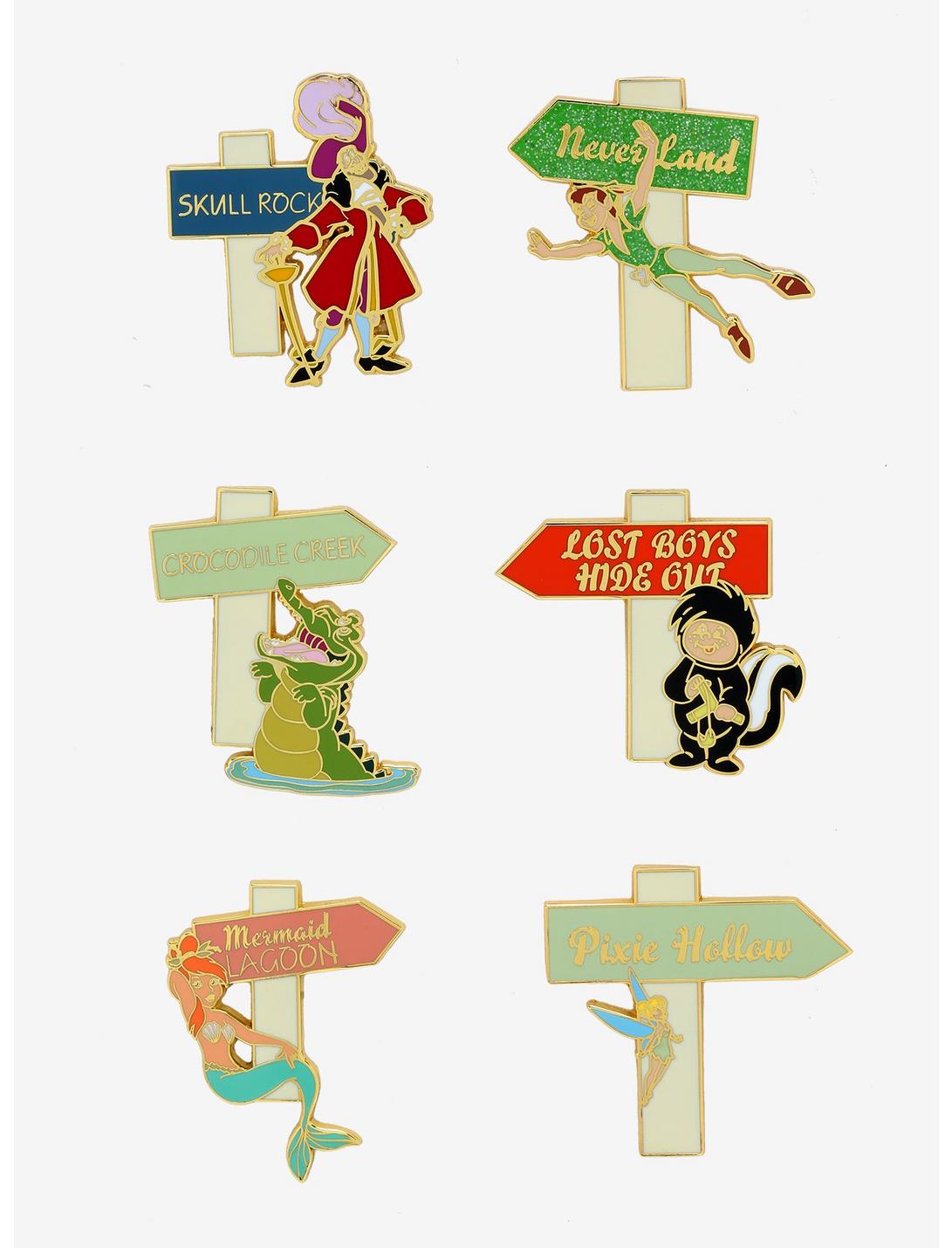 Loungefly Disney Peter Pan Character Sign Blind Box Enamel Pin, , hi-res