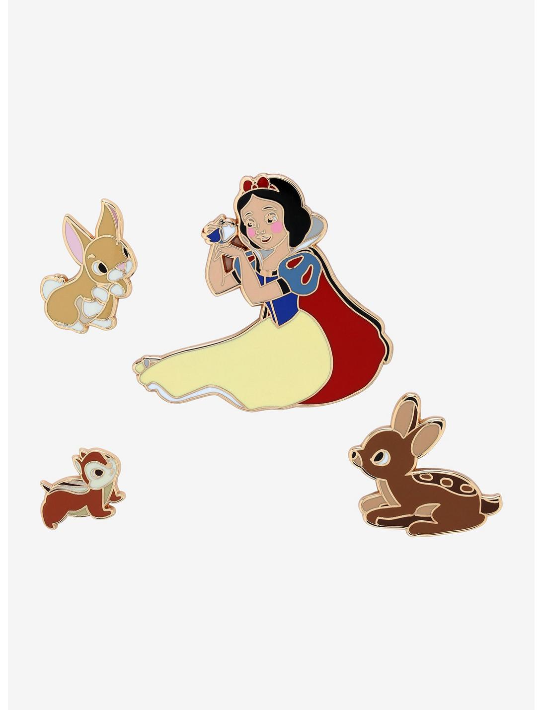 Loungefly Disney Snow White And The Seven Dwarfs Woodland Animals Enamel Pin Set, , hi-res