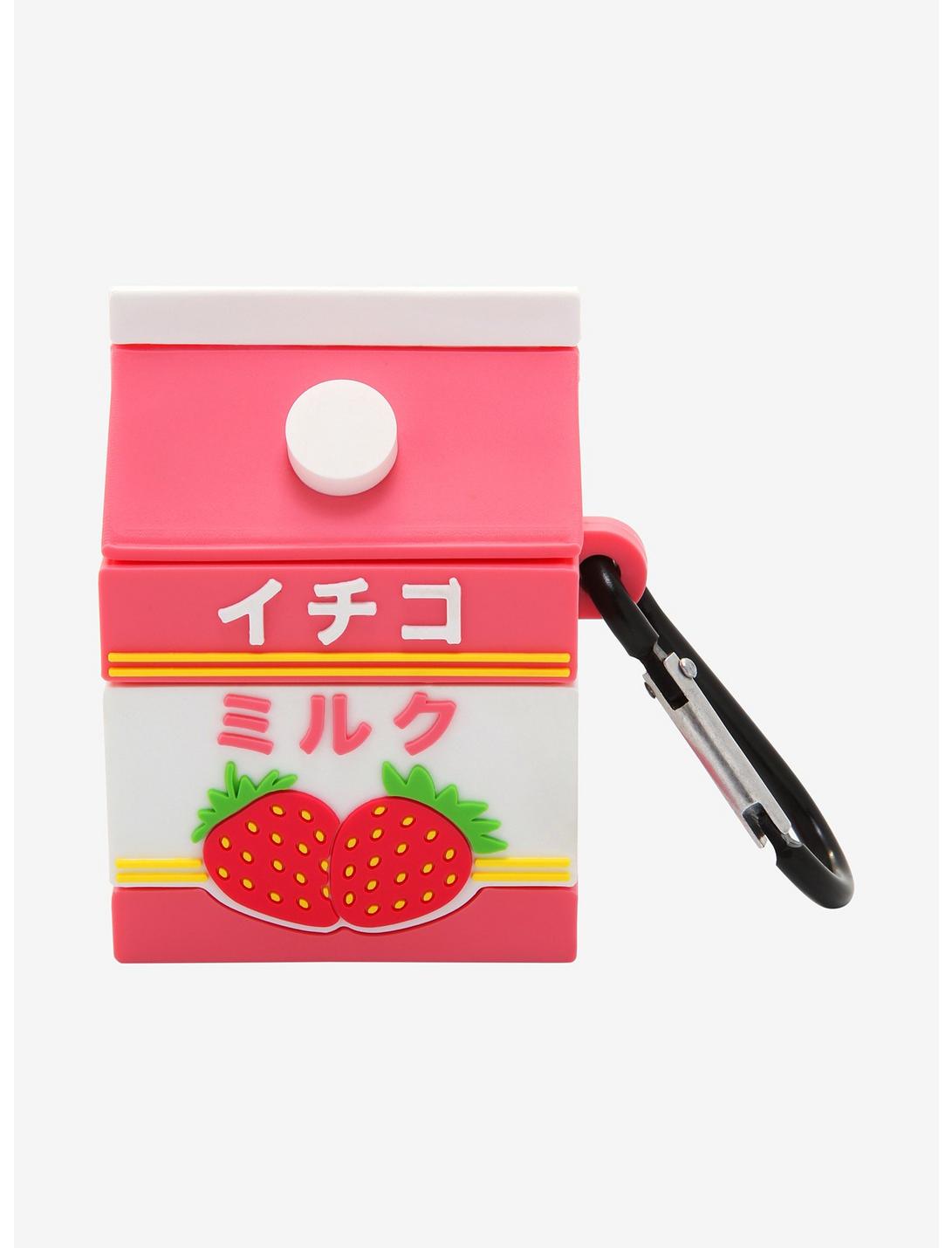Strawberry Milk Carton Wireless Earbud Case Cover, , hi-res