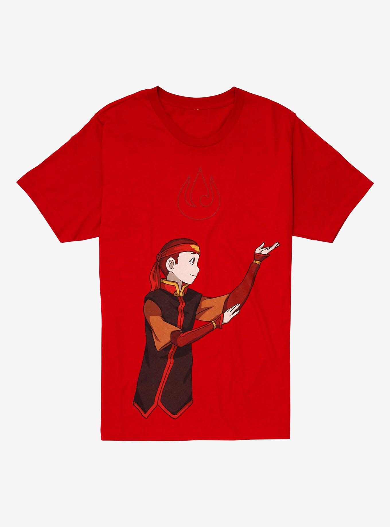 Avatar: The Last Airbender Aang Fire Nation Couples T-Shirt - BoxLunch Exclusive, DARK RED, hi-res