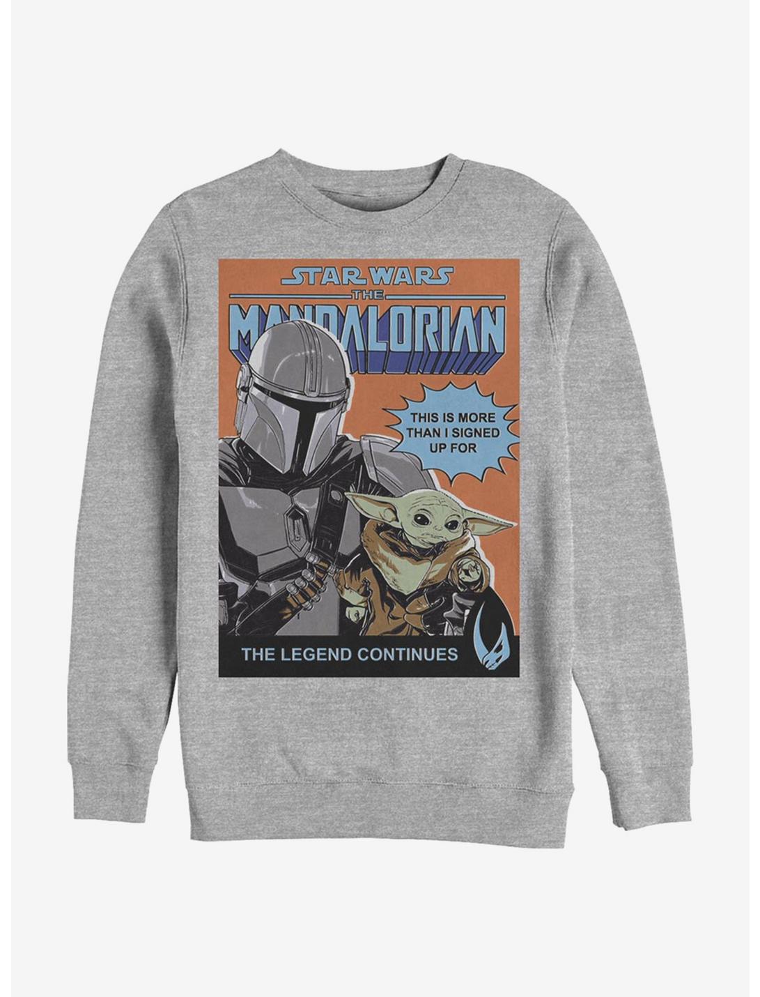 Star Wars The Mandalorian Signed Up For Poster Sweatshirt, ATH HTR, hi-res