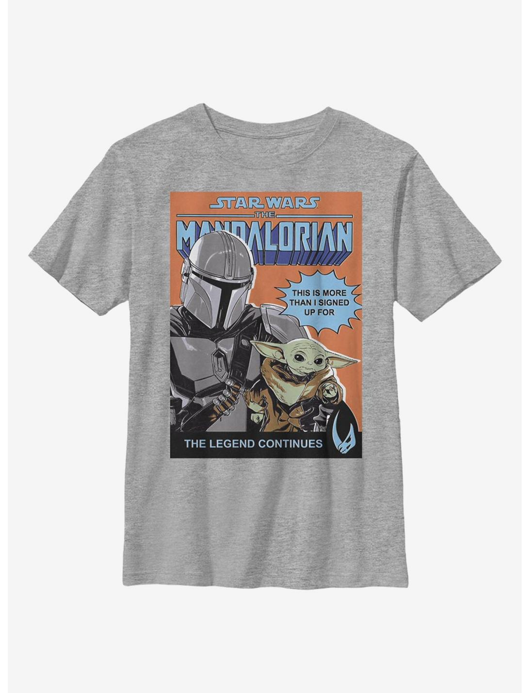 Star Wars The Mandalorian Signed Up For Poster Youth T-Shirt, ATH HTR, hi-res