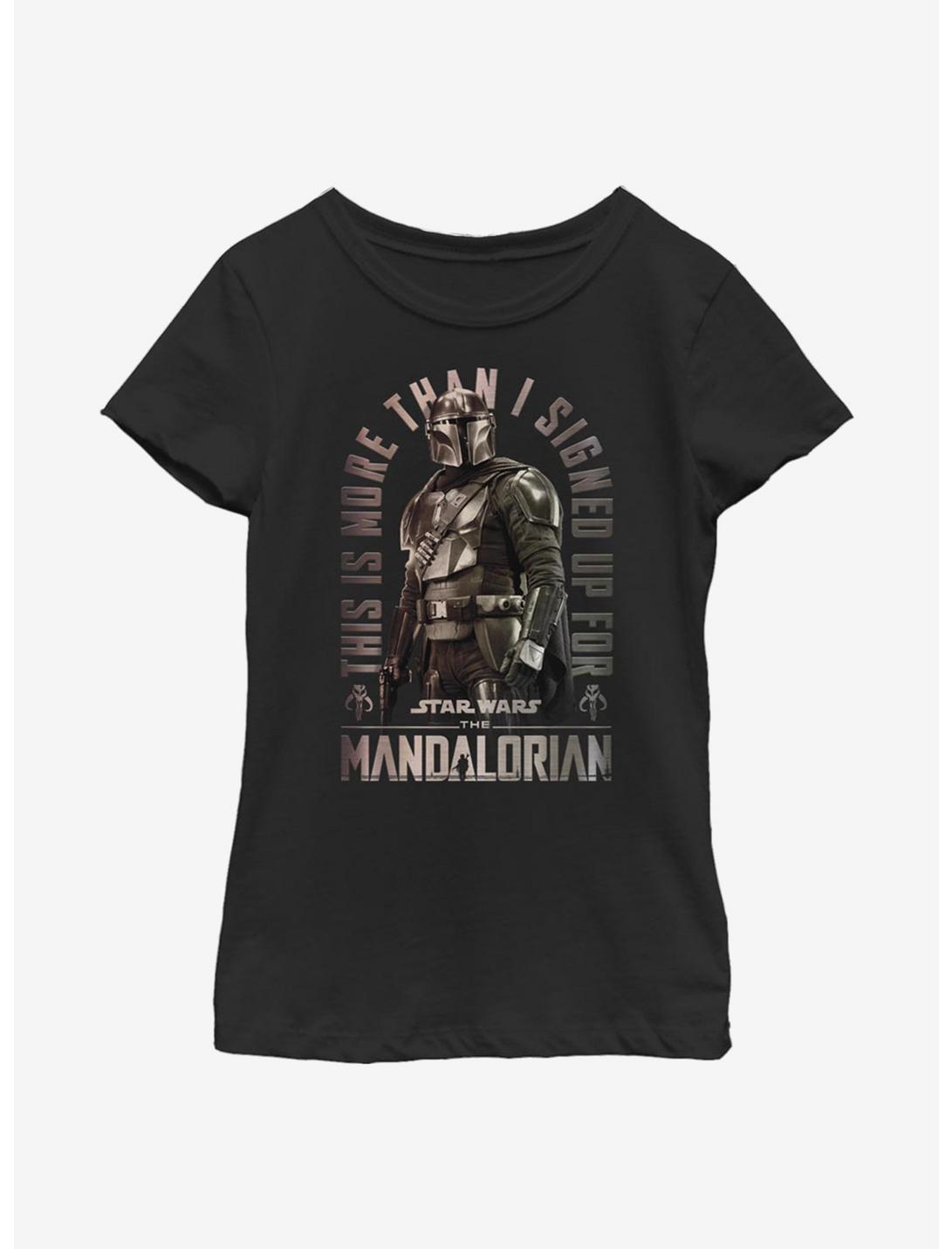 Star Wars The Mandalorian Signed Up Youth Girls T-Shirt, BLACK, hi-res