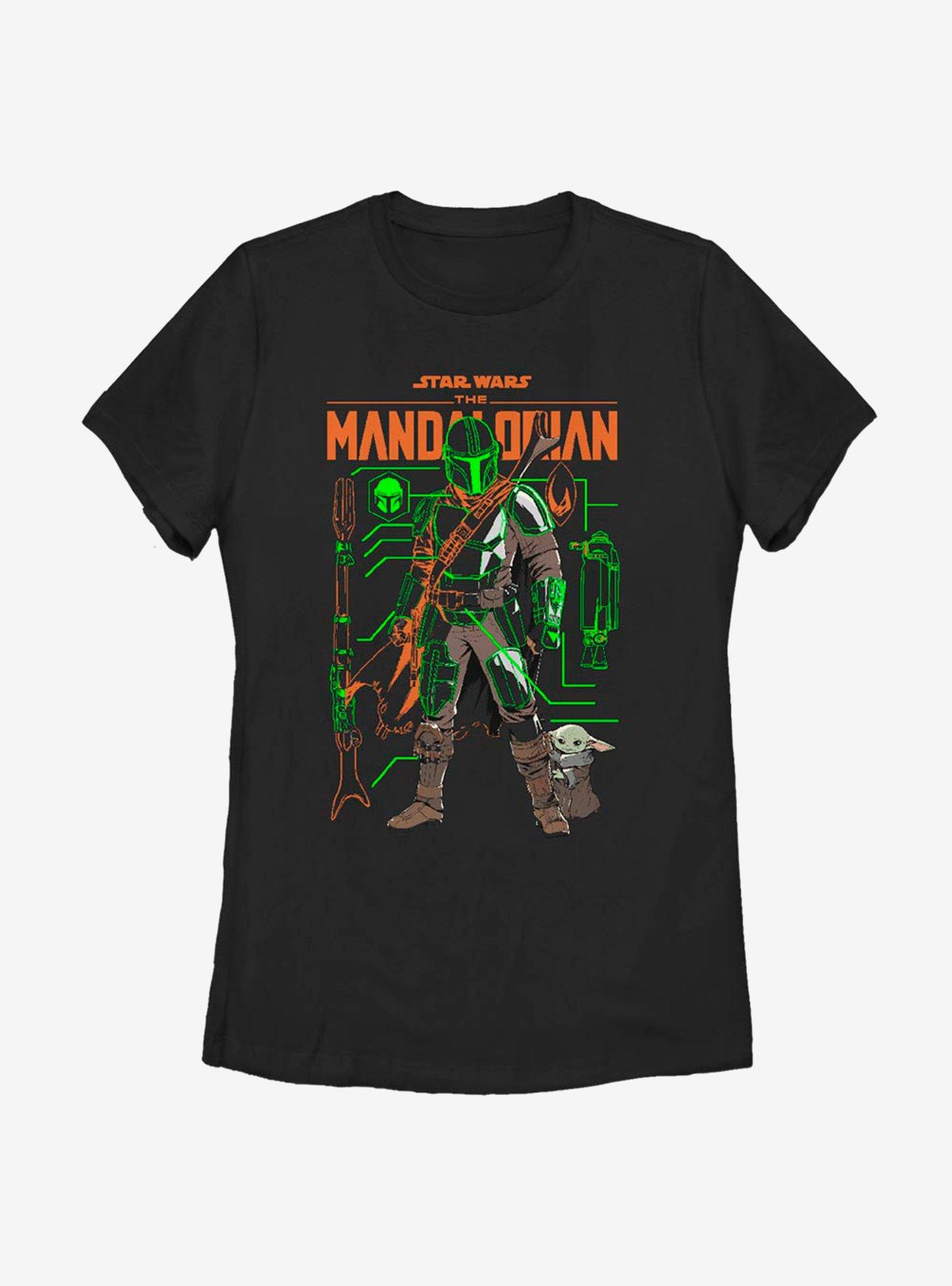 Star Wars The Mandalorian Schemed Up Womens T-Shirt, BLACK, hi-res