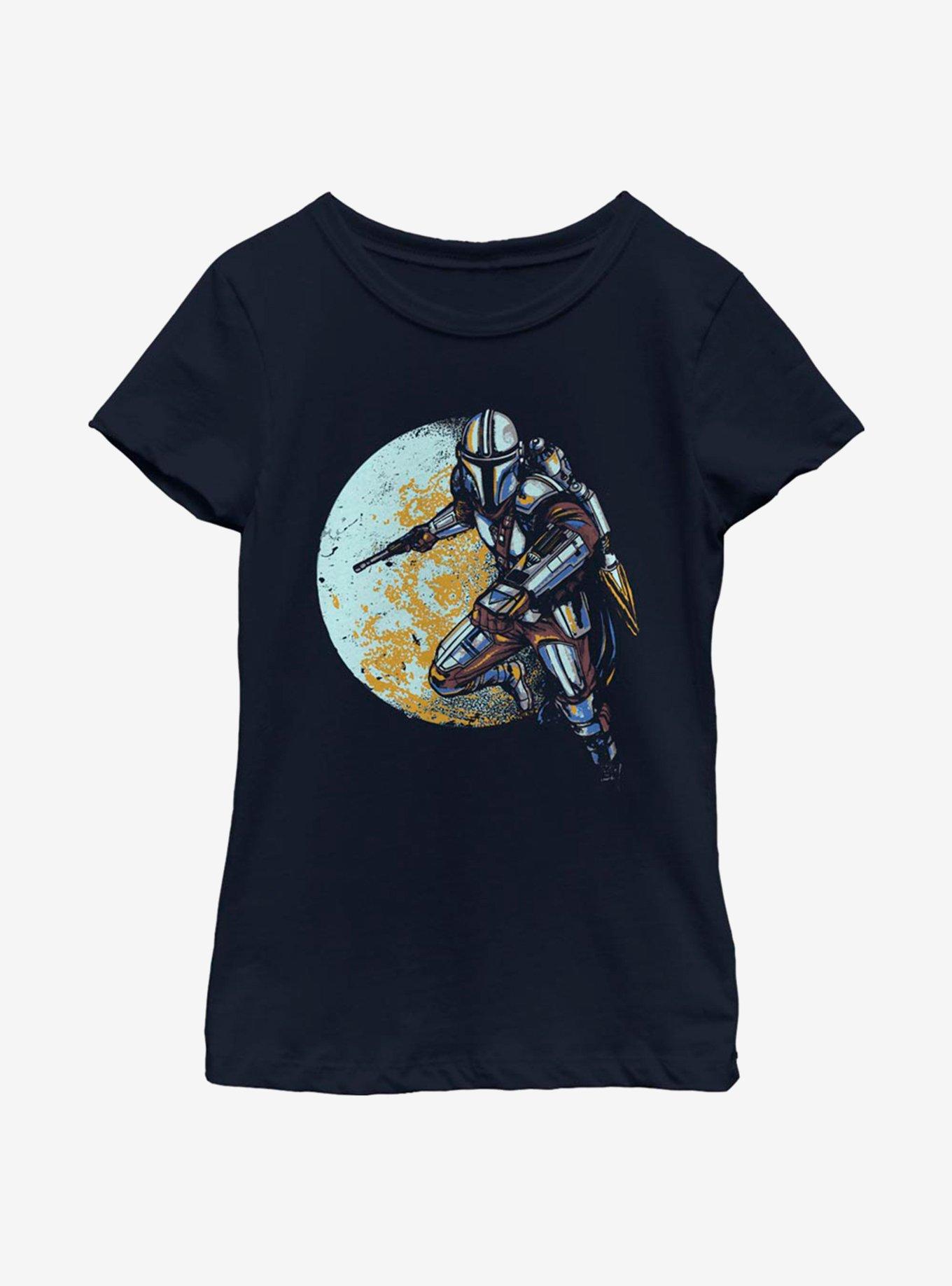 Star Wars The Mandalorian Moon-dalorian Youth Girls T-Shirt, NAVY, hi-res