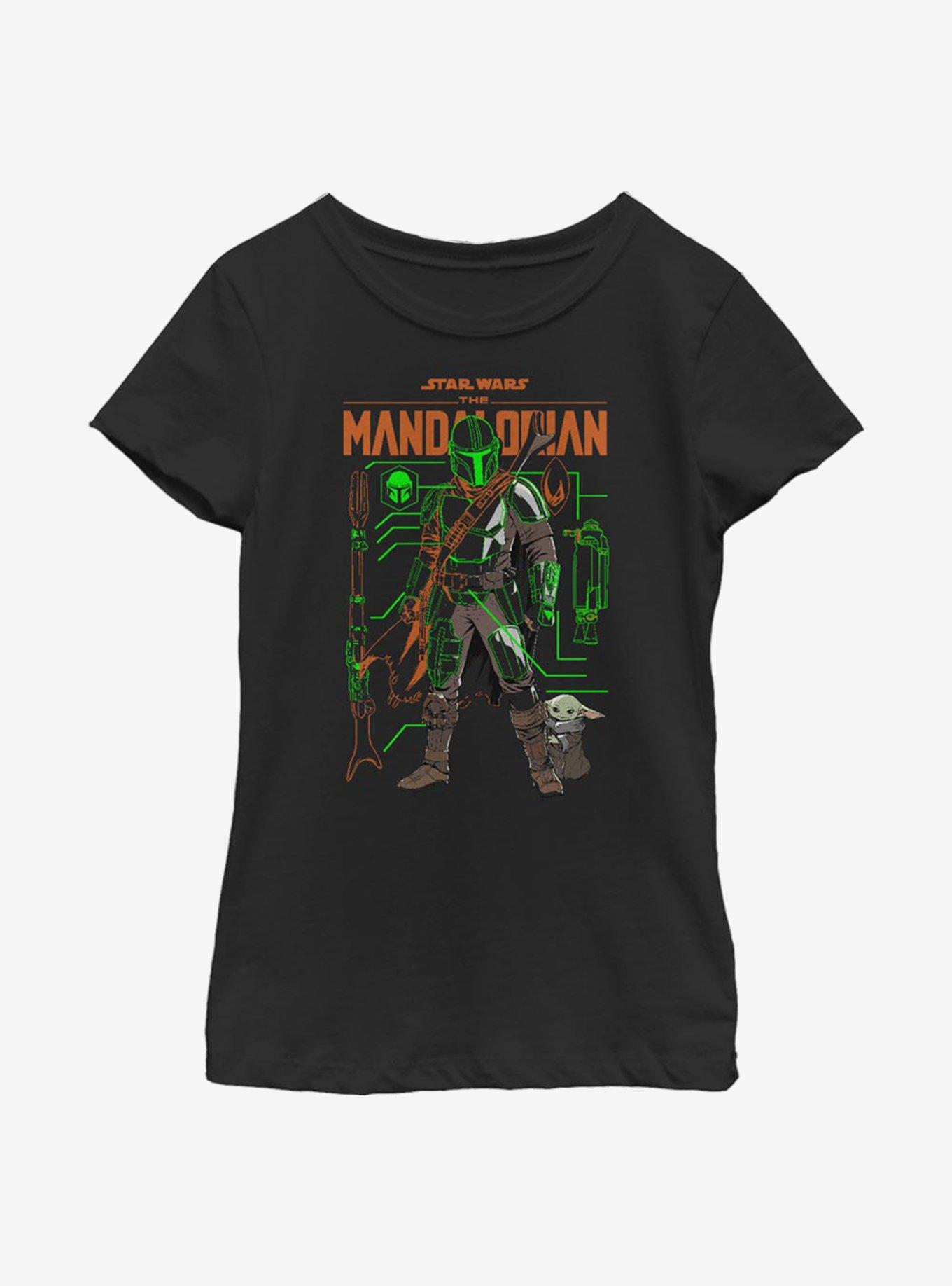 Star Wars The Mandalorian Schemed Up Youth Girls T-Shirt, , hi-res