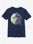 Star Wars The Mandalorian Moon-dalorian Youth T-Shirt, NAVY, hi-res