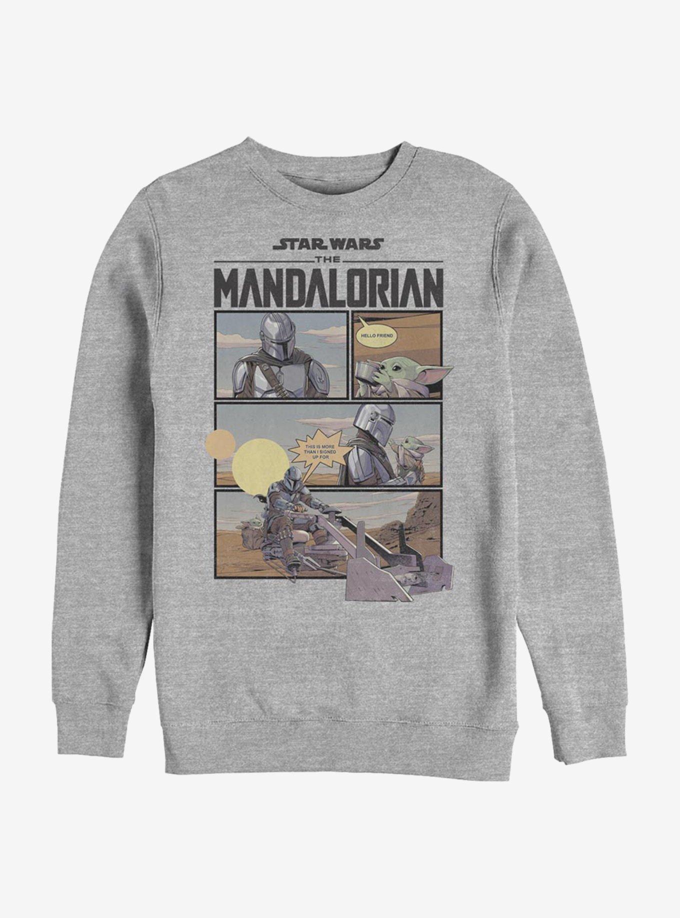 Star Wars The Mandalorian Mando Comic Sweatshirt, ATH HTR, hi-res