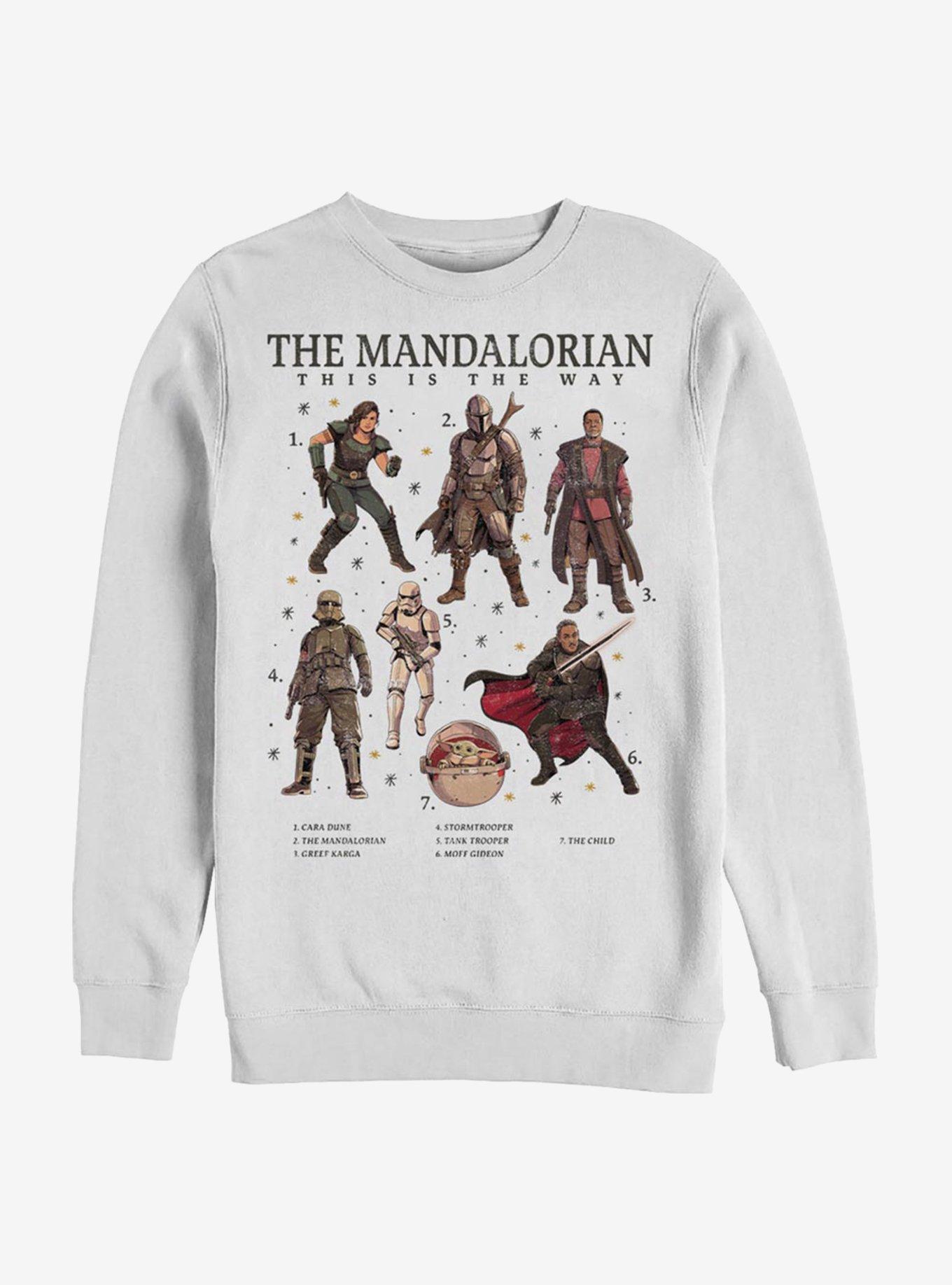 Star Wars The Mandalorian Mando Textbook Sweatshirt, WHITE, hi-res