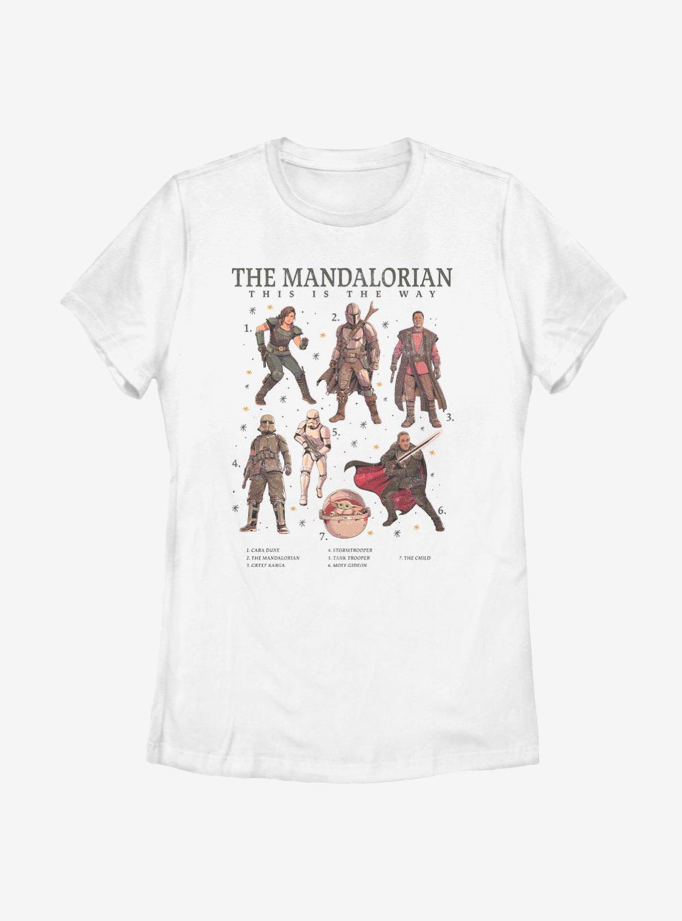 Star Wars The Mandalorian Mando Textbook Womens T-Shirt, WHITE, hi-res view 1