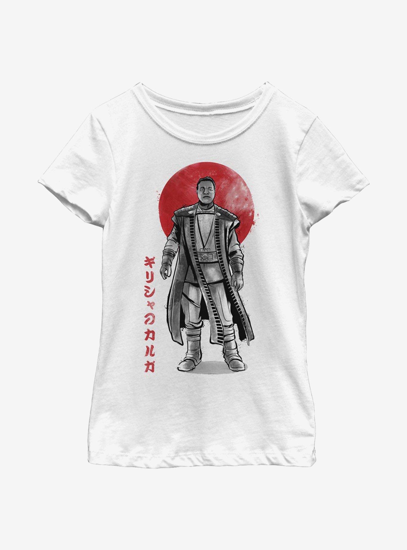 Star Wars The Mandalorian Sumi-E Ink Greef Youth Girls T-Shirt, WHITE, hi-res