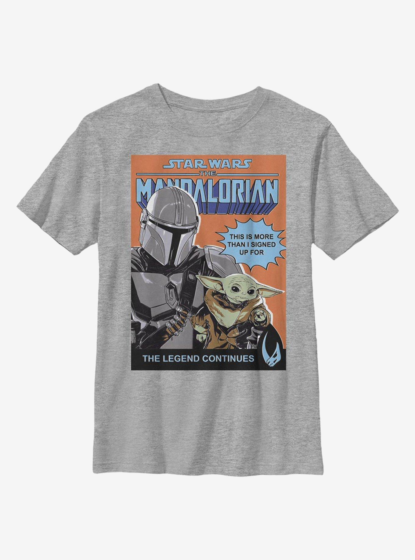 Star Wars The Mandalorian Signed Up For Poster Youth T-Shirt, ATH HTR, hi-res