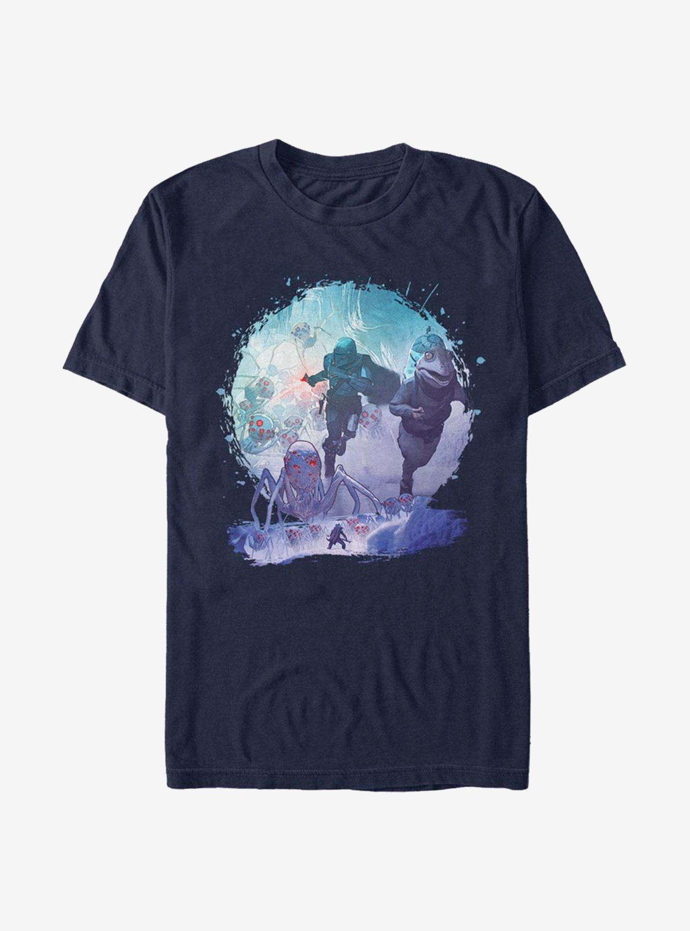 Star Wars The Mandalorian Season 2 Spider Attack T-Shirt, NAVY, hi-res