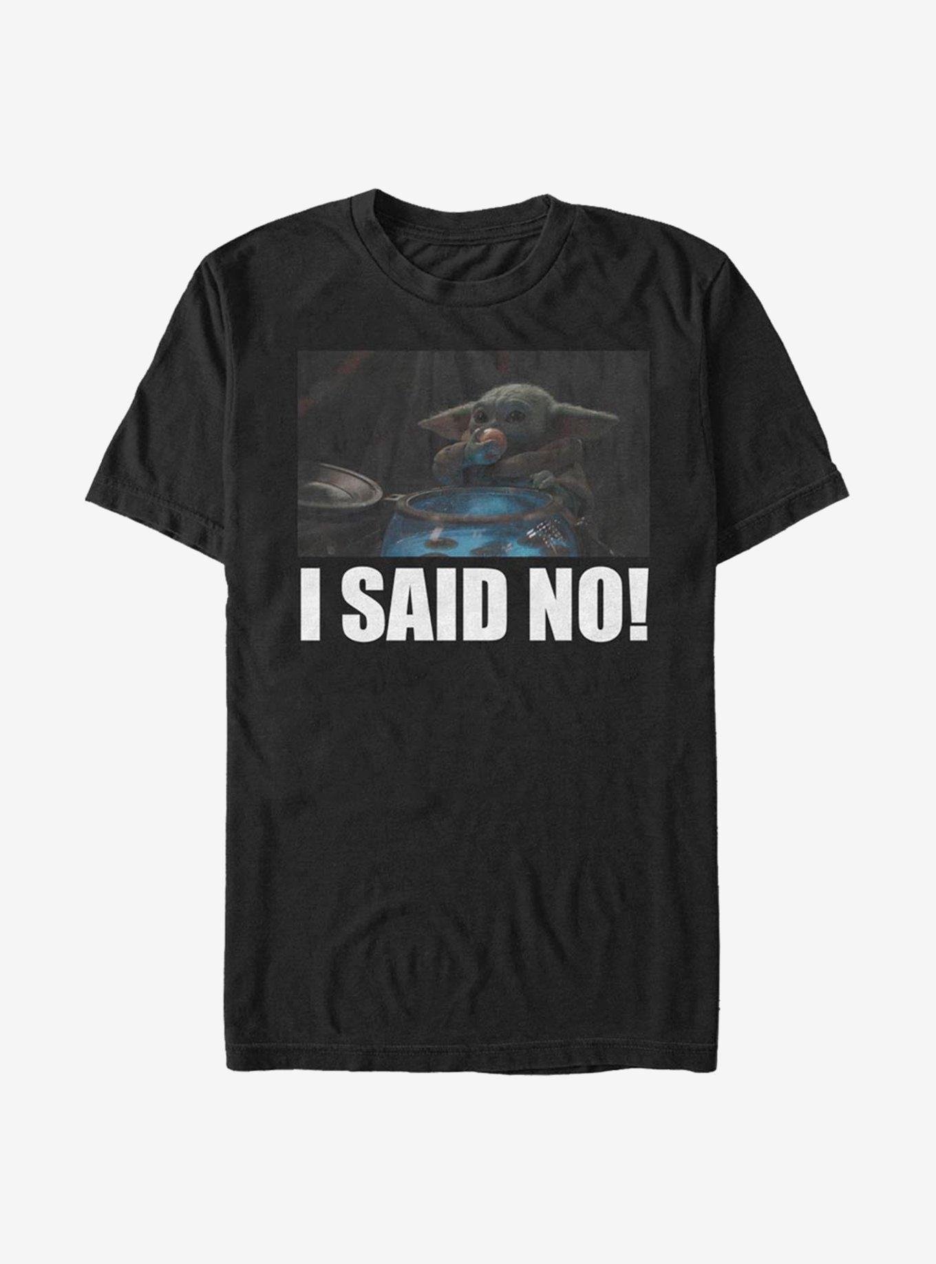 Star Wars The Mandalorian Season 2 Eggs I Said No T-Shirt, BLACK, hi-res