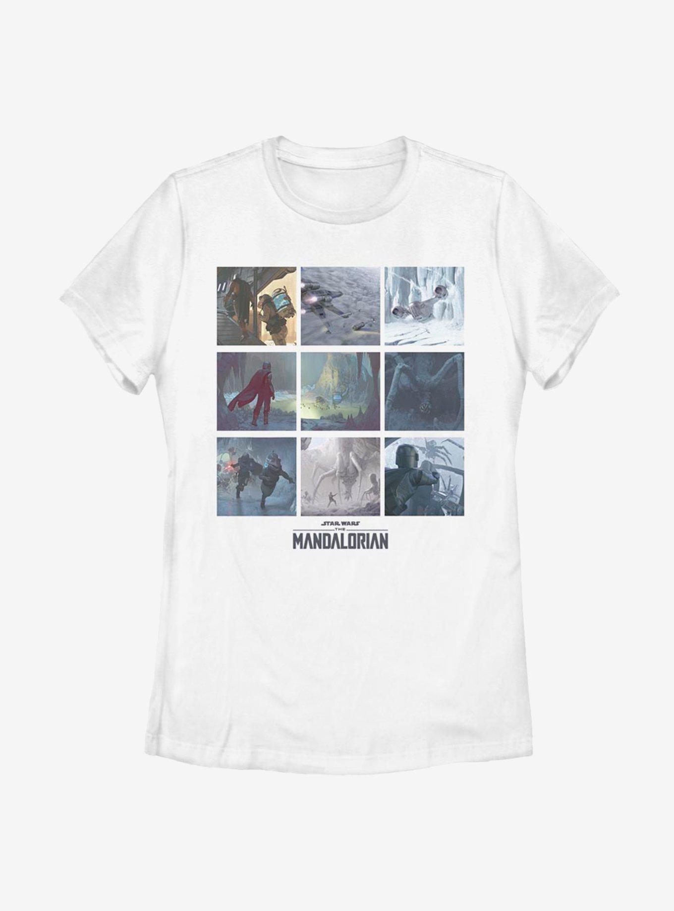 Star Wars The Mandalorian Season 2 Scene Box Up Womens T-Shirt, WHITE, hi-res