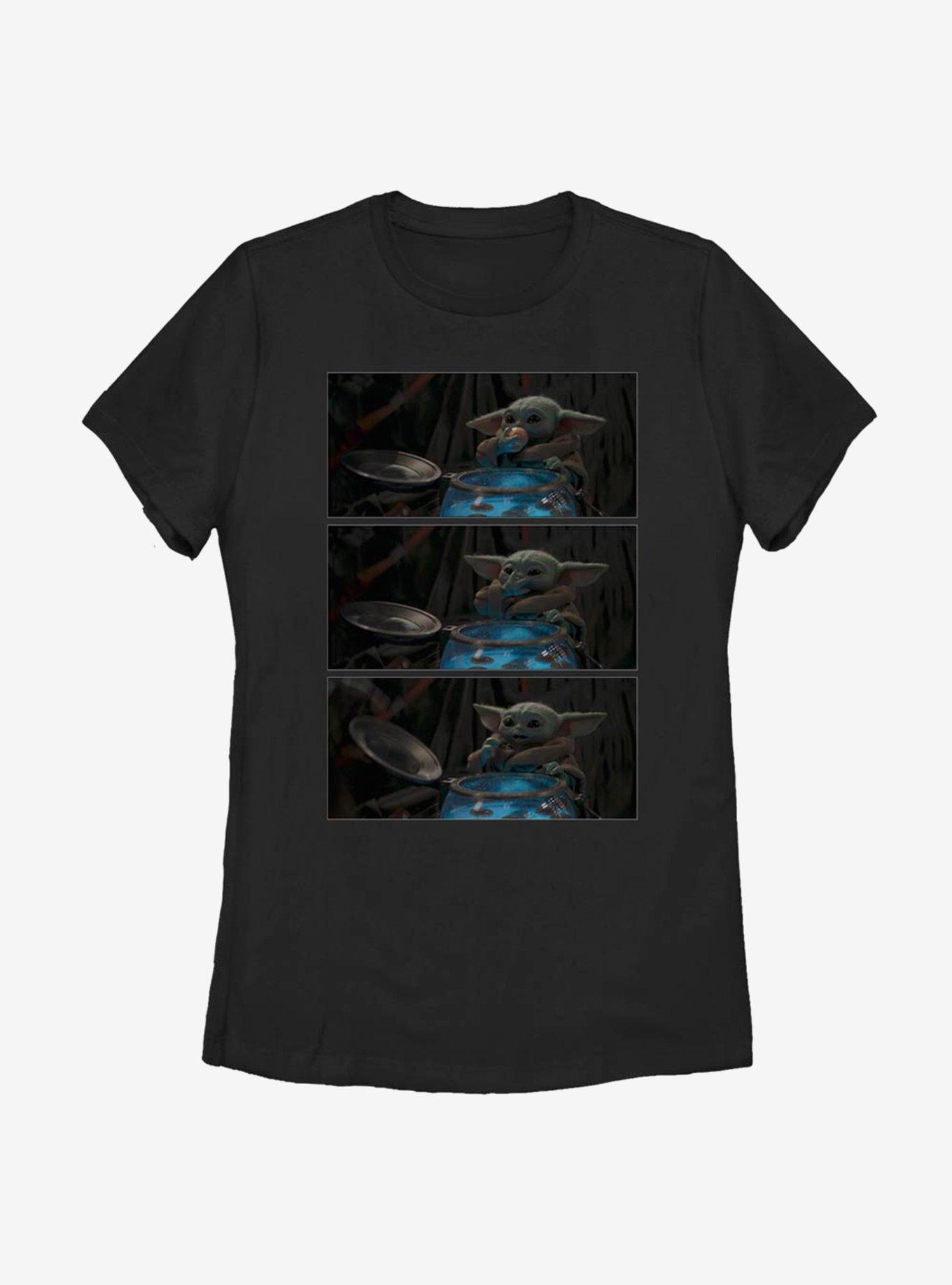 Star Wars The Mandalorian Season 2 Egg Snack Womens T-Shirt, BLACK, hi-res