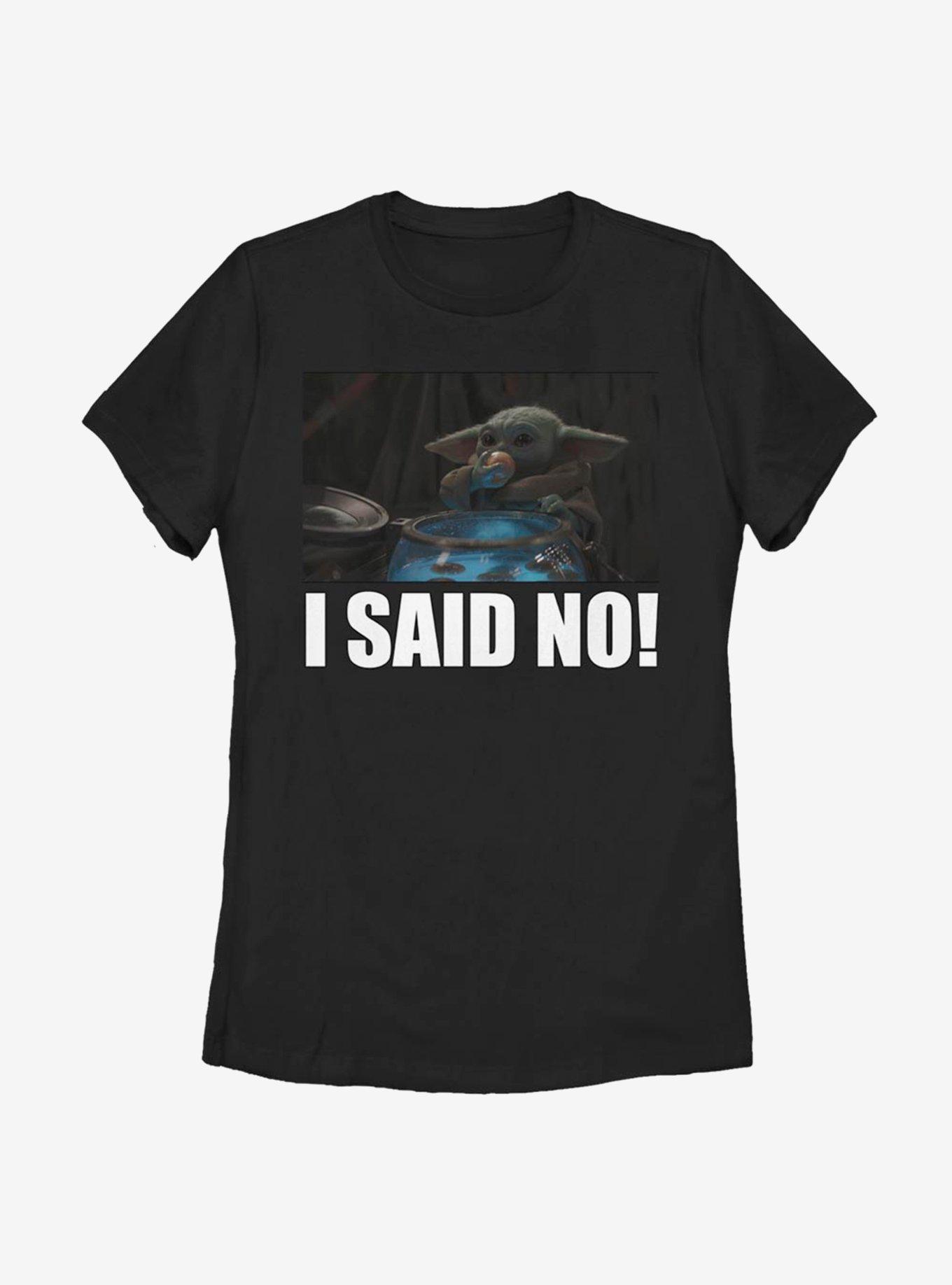 Star Wars The Mandalorian Season 2 Eggs I Said No Womens T-Shirt, BLACK, hi-res view 1