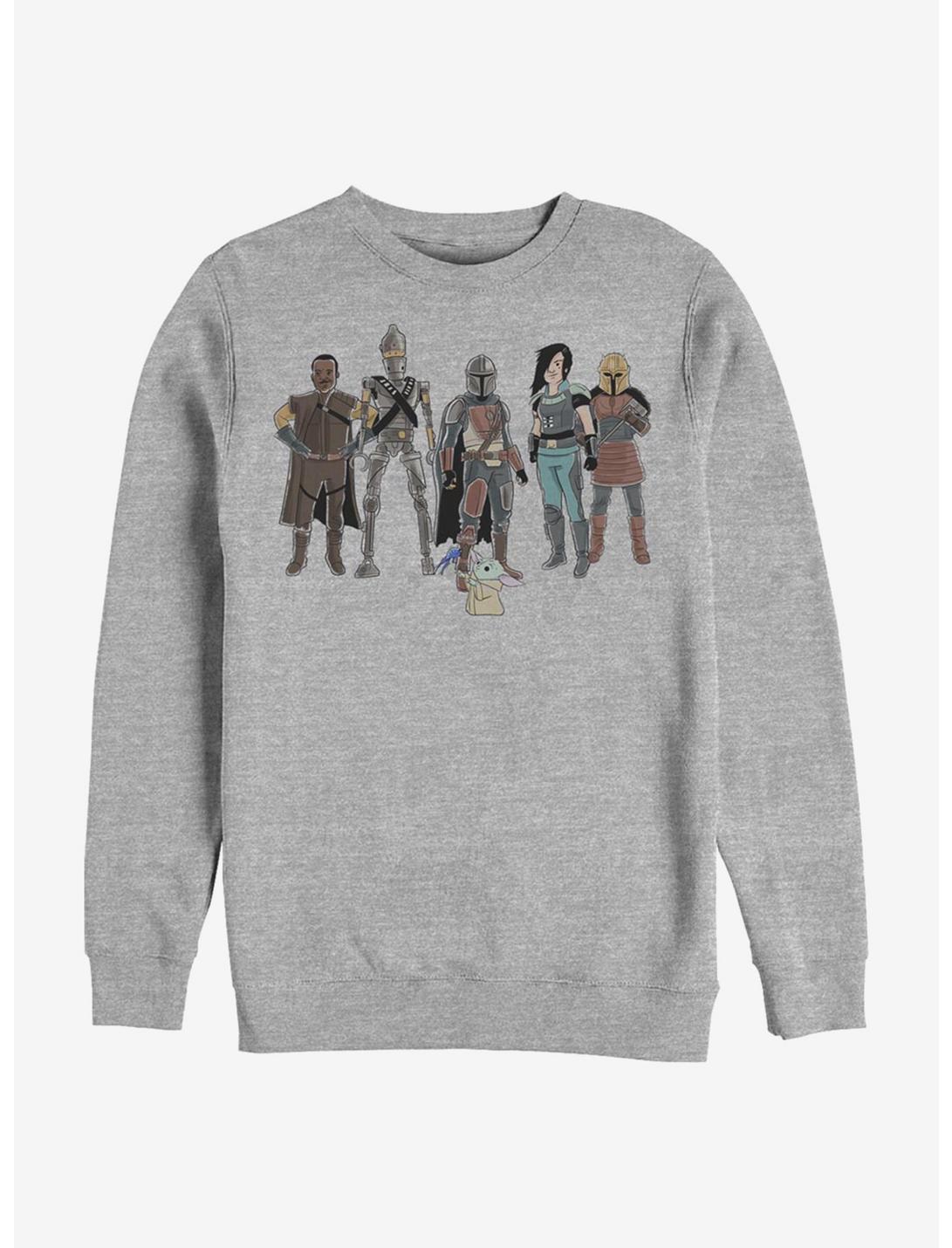 Star Wars The Mandalorian The Child And Friends Sweatshirt, ATH HTR, hi-res
